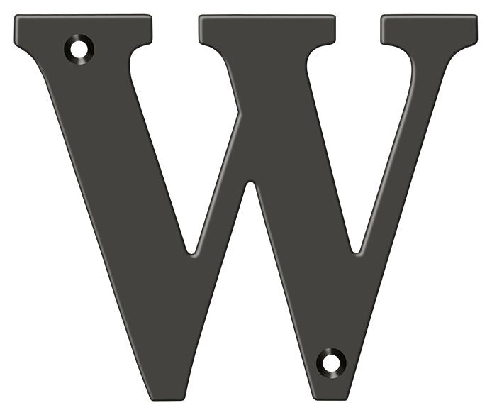 Deltana 4" Residential Letter W; Deltana