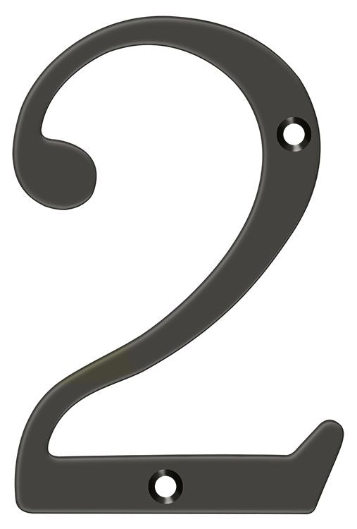Deltana 6" Numbers; Solid Brass; Deltana