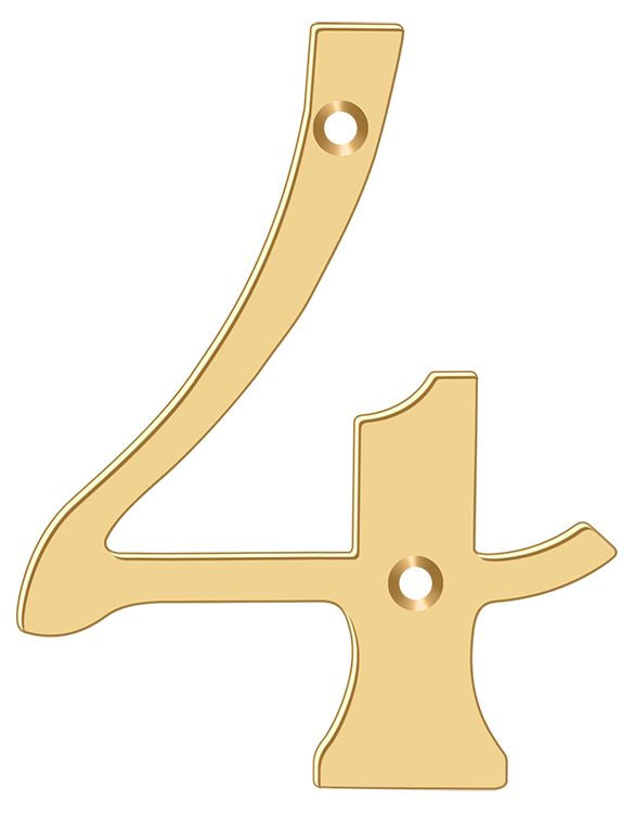 Deltana 6" Numbers; Solid Brass; Deltana
