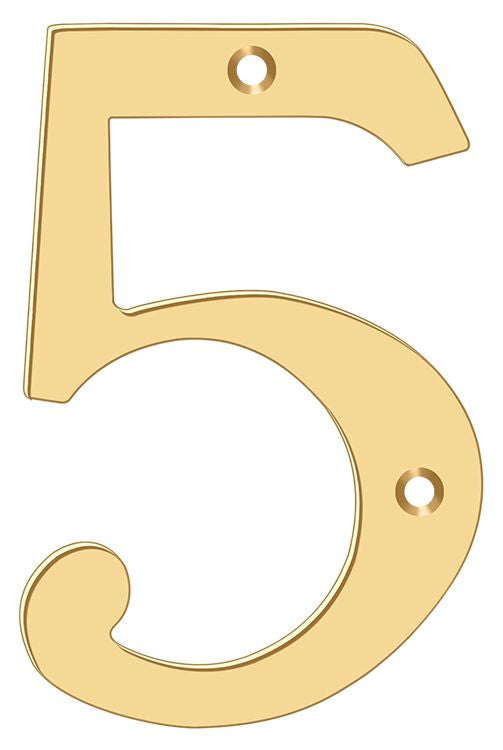 Deltana 6" Numbers; Solid Brass; Deltana