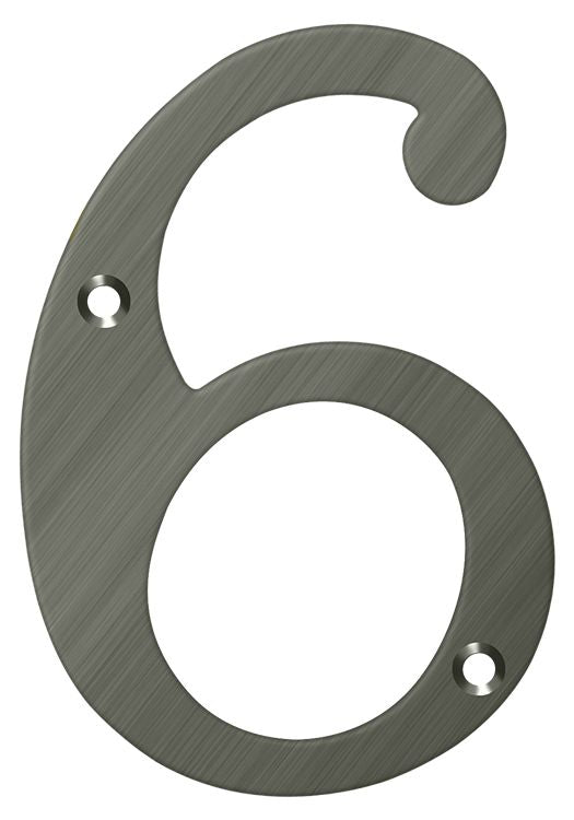Deltana 6" Numbers; Solid Brass; Deltana