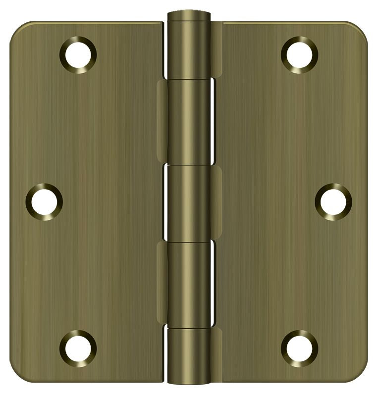 Deltana 3-1/2" x 3-1/2" x 1/4" Radius Hinge; Residential Thickness; Deltana