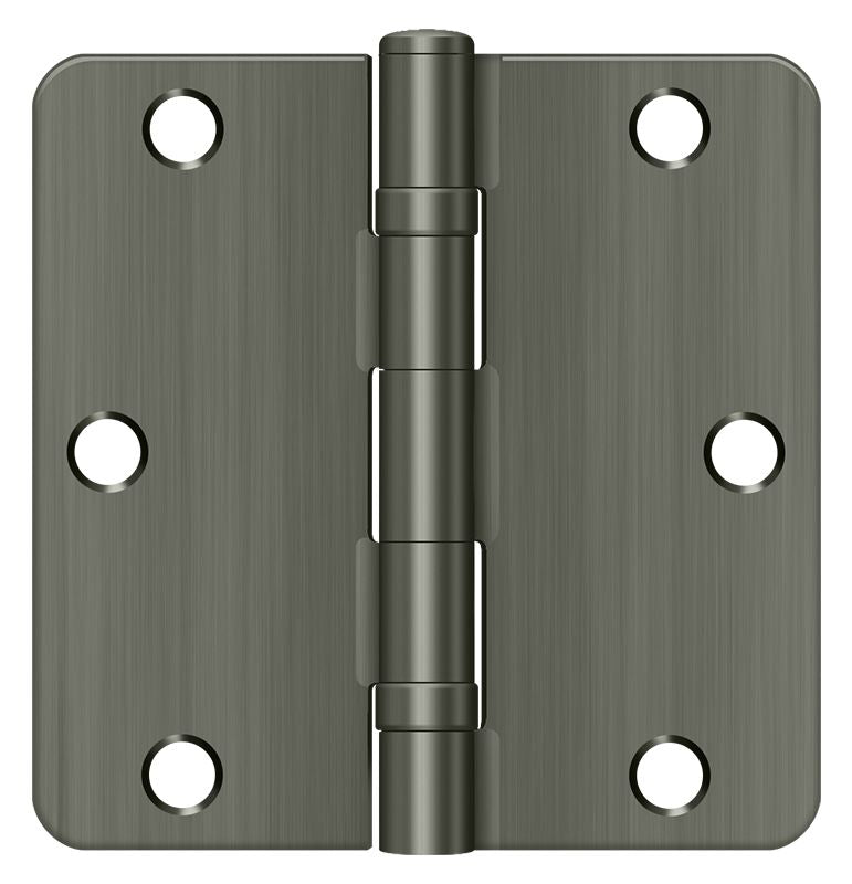 Deltana 3-1/2" x 3-1/2" x 1/4" Radius Hinge; Ball Bearing; Deltana