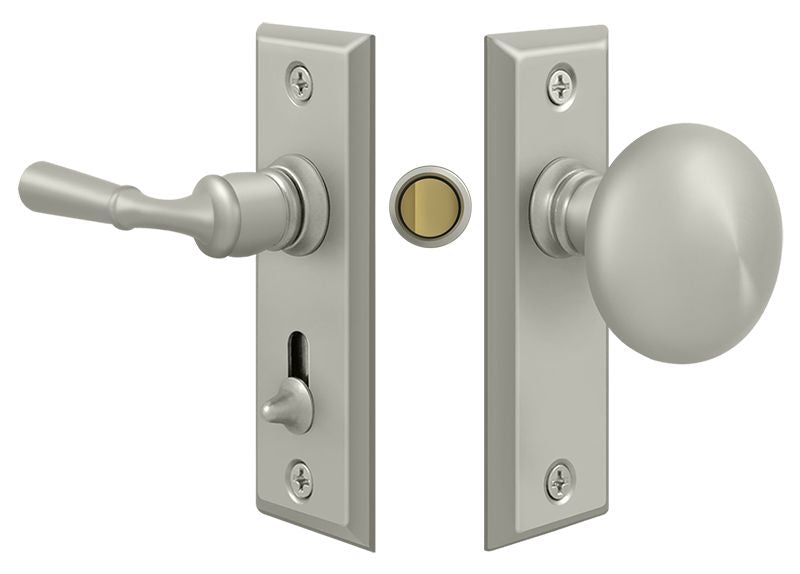 Deltana SDLS480U15 Storm Door Latch; Rectangular; Tubular Lock; Satin Nickel Finish Deltana