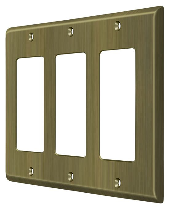 Deltana Switch Plate; Triple Rocker; Deltana