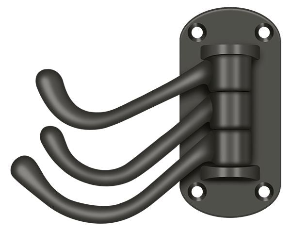 Deltana Triple Swivel Hook; Heavy Duty; 4" Projection; Deltana
