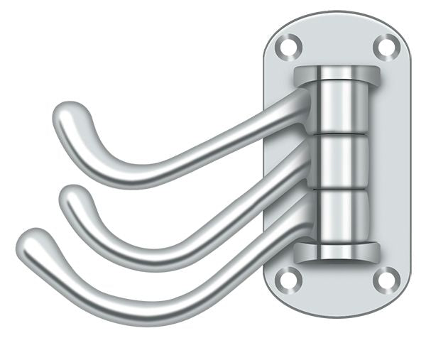 Deltana Triple Swivel Hook; Heavy Duty; 4" Projection; Deltana
