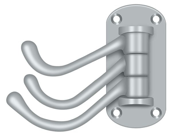 Deltana Triple Swivel Hook; Heavy Duty; 4" Projection; Deltana