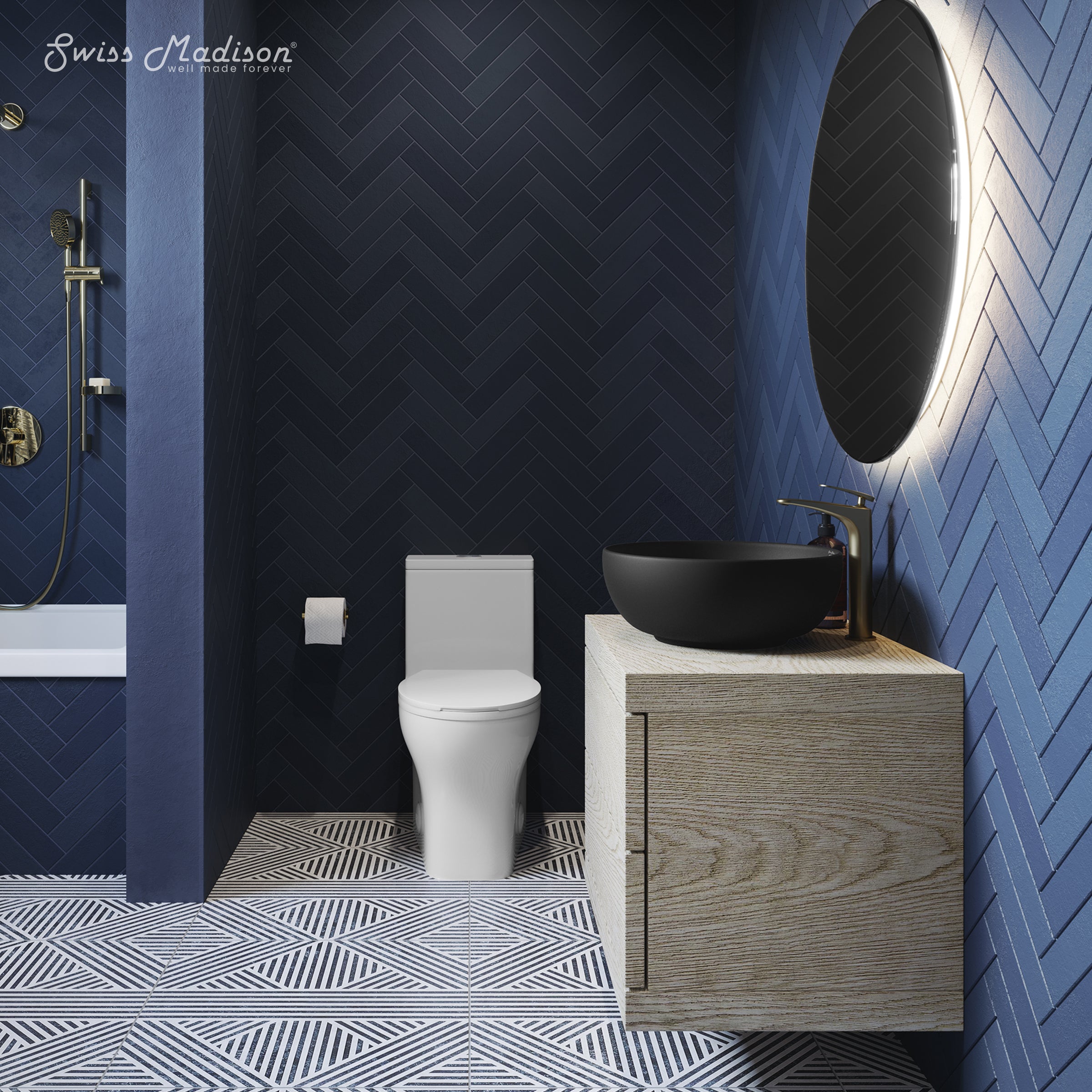 Swiss Madison Sublime 17” Round Vessel Sink