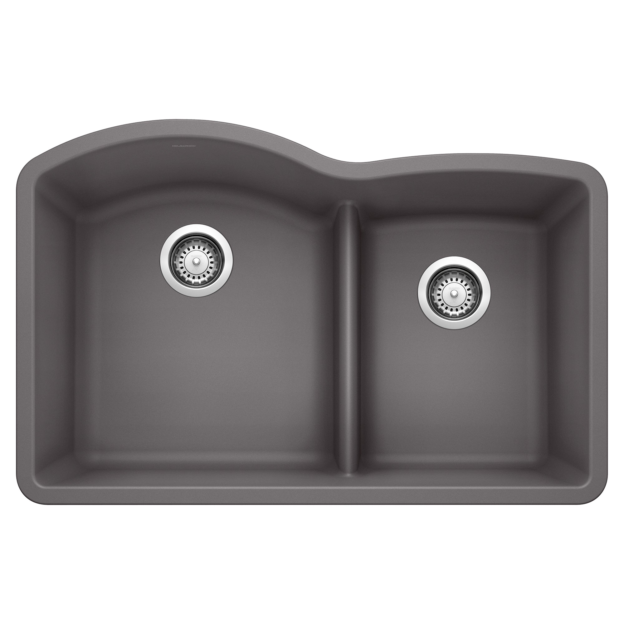 Blanco Diamond SILGRANIT 32" 60/40 Double Bowl Undermount Kitchen Sink with Low Divide BLANCO