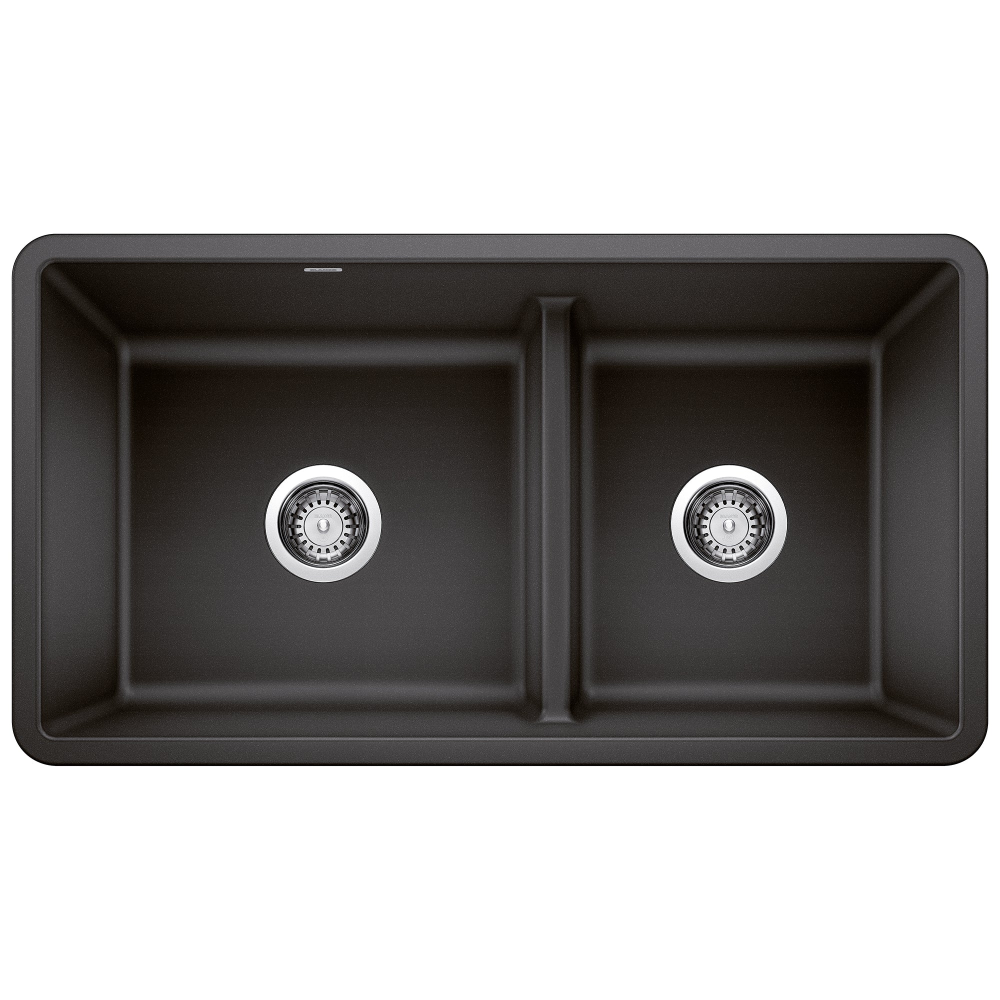 Blanco Precis SILGRANIT 33" 60/40 Reversible Double Bowl Undermount Kitchen Sink with Low Divide BLANCO