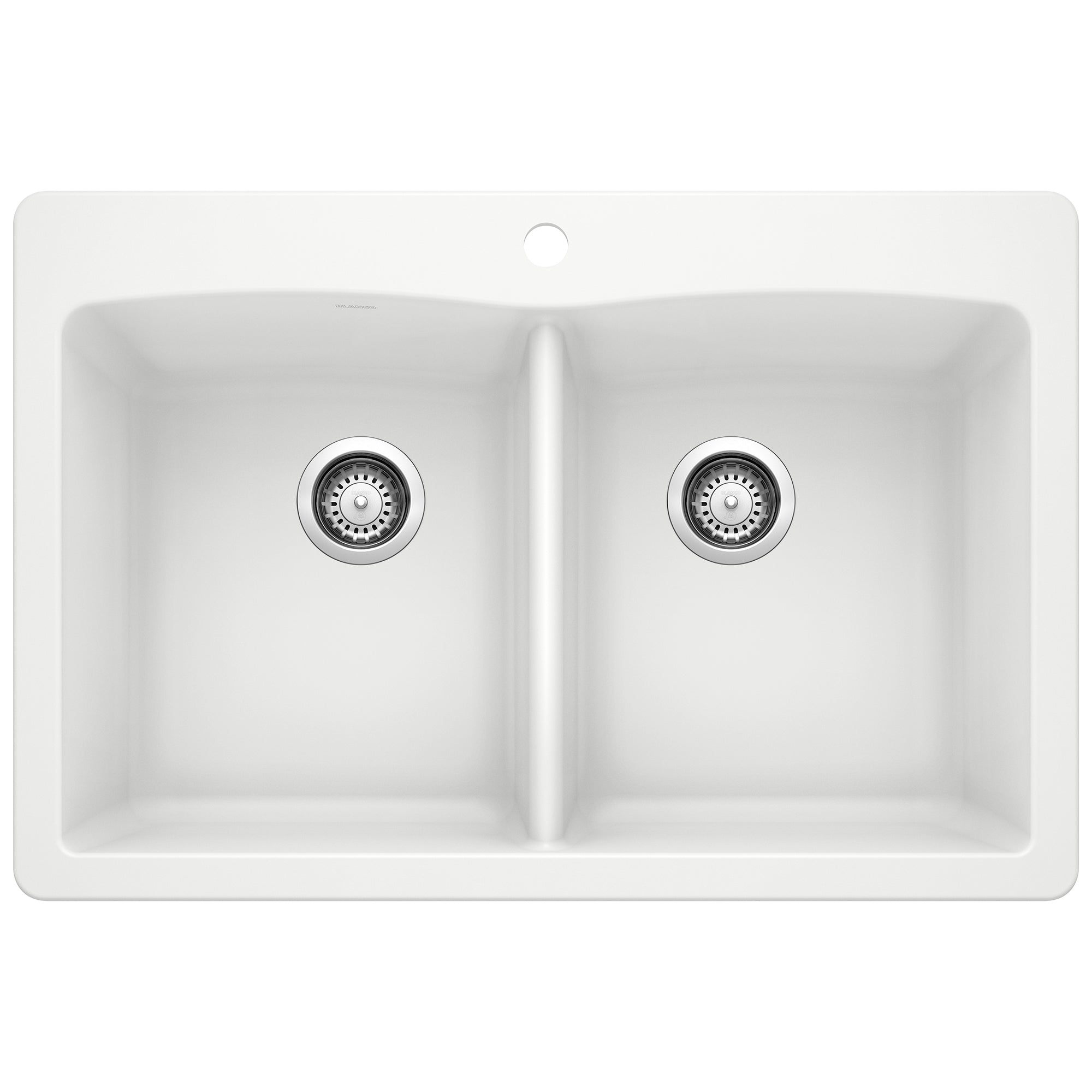 Blanco Diamond SILGRANIT 33" 50/50 Double Bowl Dual Mount Kitchen Sink Blanco