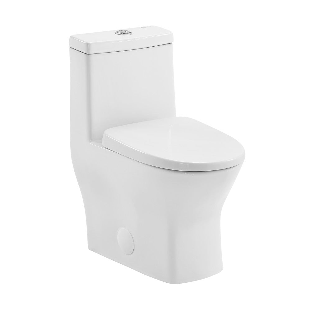 Swiss Madison Sublime II One-Piece 10" Rough-in 1.1/1.6 GPF Dual Top Flush Round Compact Toilet