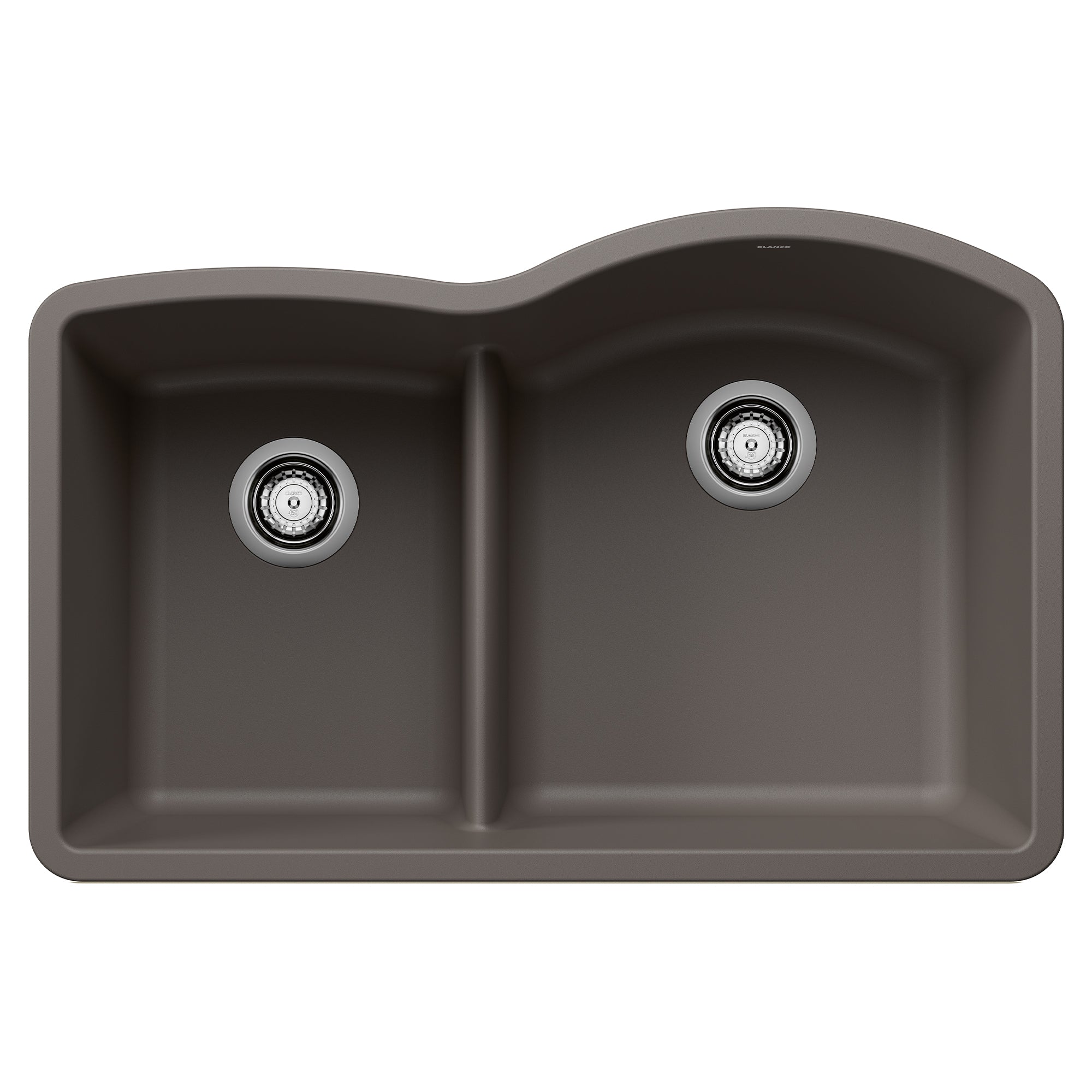 Blanco Diamond SILGRANIT 32" 40/60 Reverse Double Bowl Undermount Kitchen Sink with Low Divide BLANCO