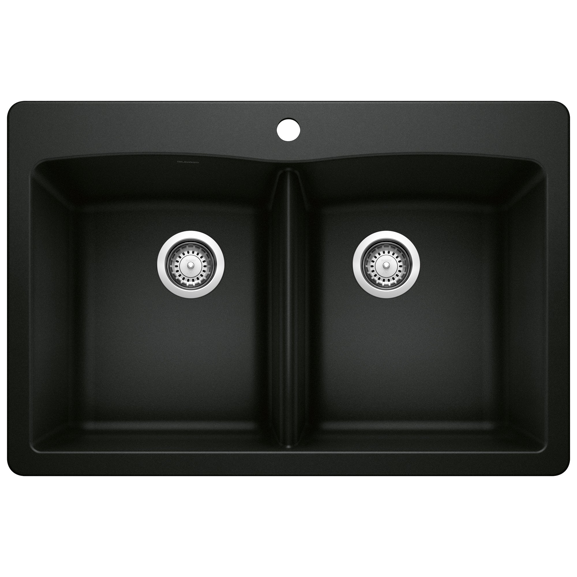 Blanco Diamond SILGRANIT 33" 50/50 Double Bowl Dual Mount Kitchen Sink Blanco