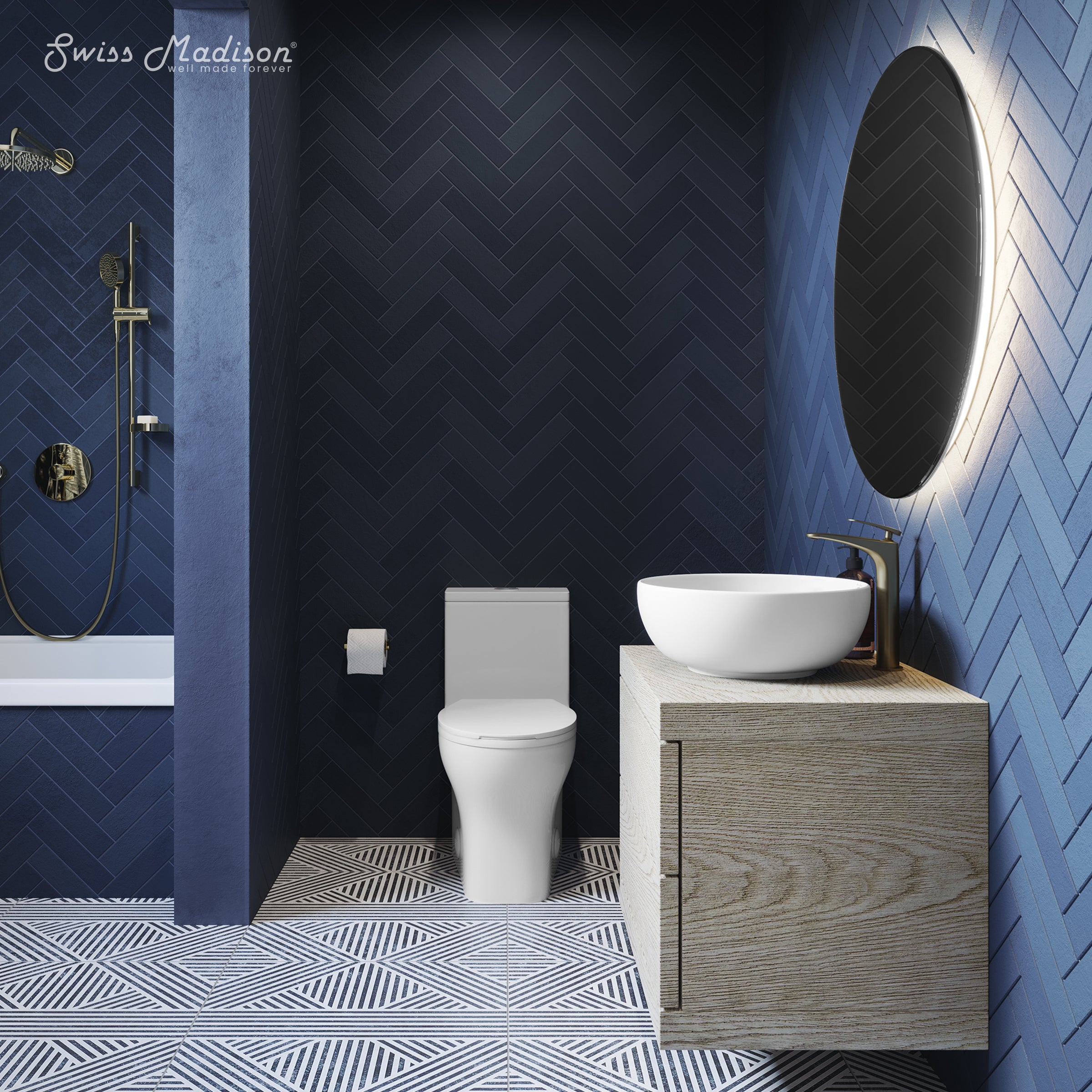 Swiss Madison Sublime 17” Round Vessel Sink