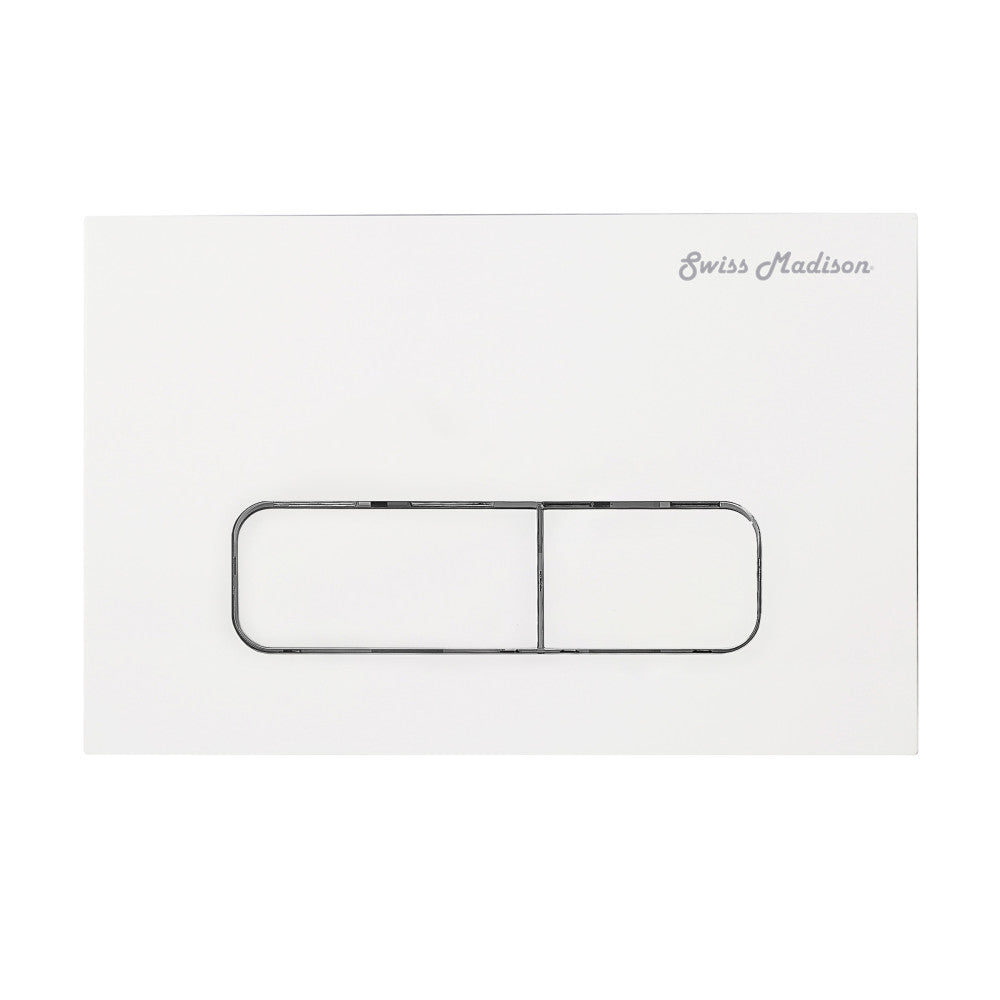 Swiss Madison Wall Mount Dual Flush Actuator Plate with Rectangle Push Buttons Swiss Madison
