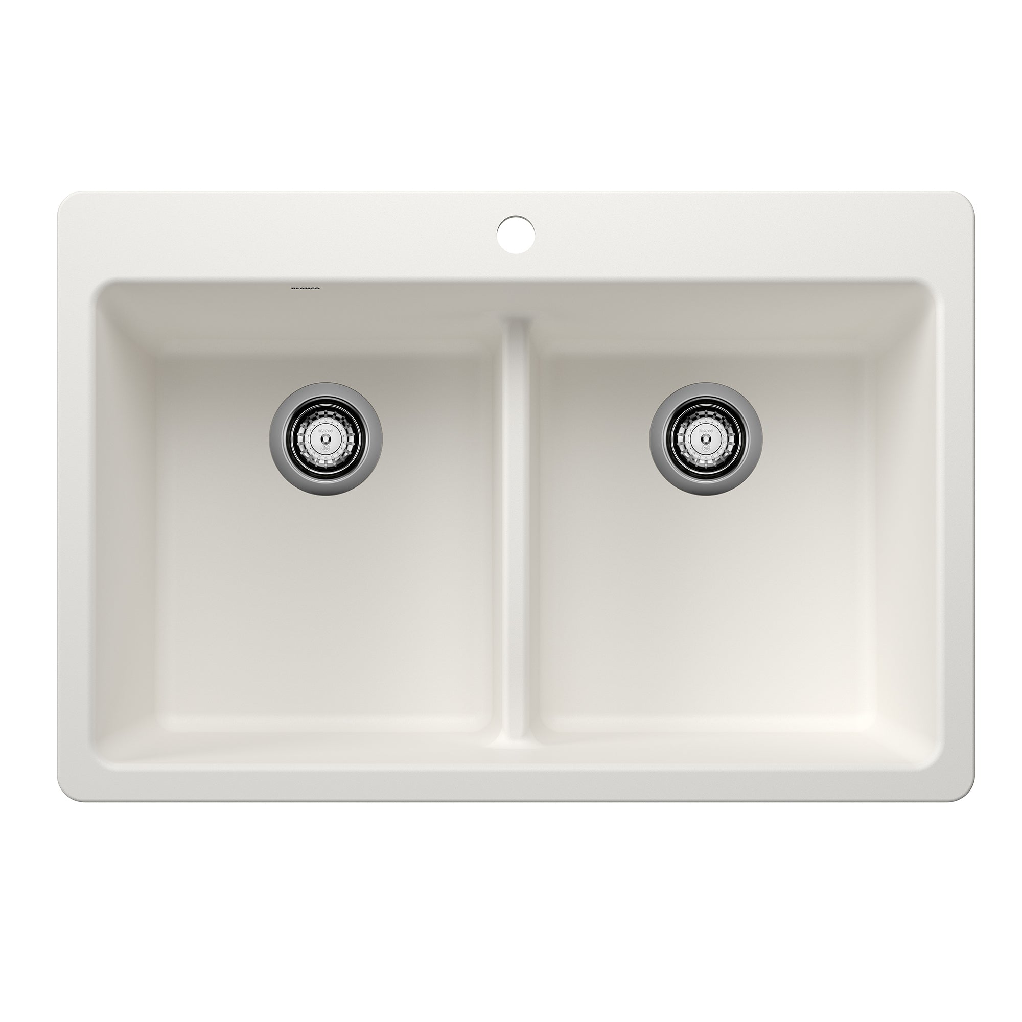 Blanco Liven SILGRANIT 33" 50/50 Double Bowl Dual Mount Kitchen Sink with Low Divide BLANCO
