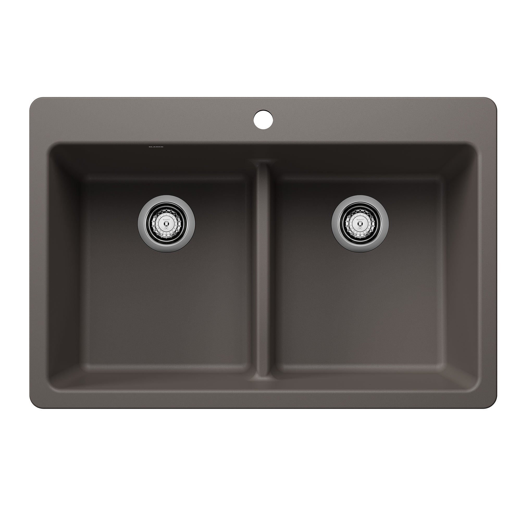 Blanco Liven SILGRANIT 33" 50/50 Double Bowl Dual Mount Kitchen Sink with Low Divide BLANCO