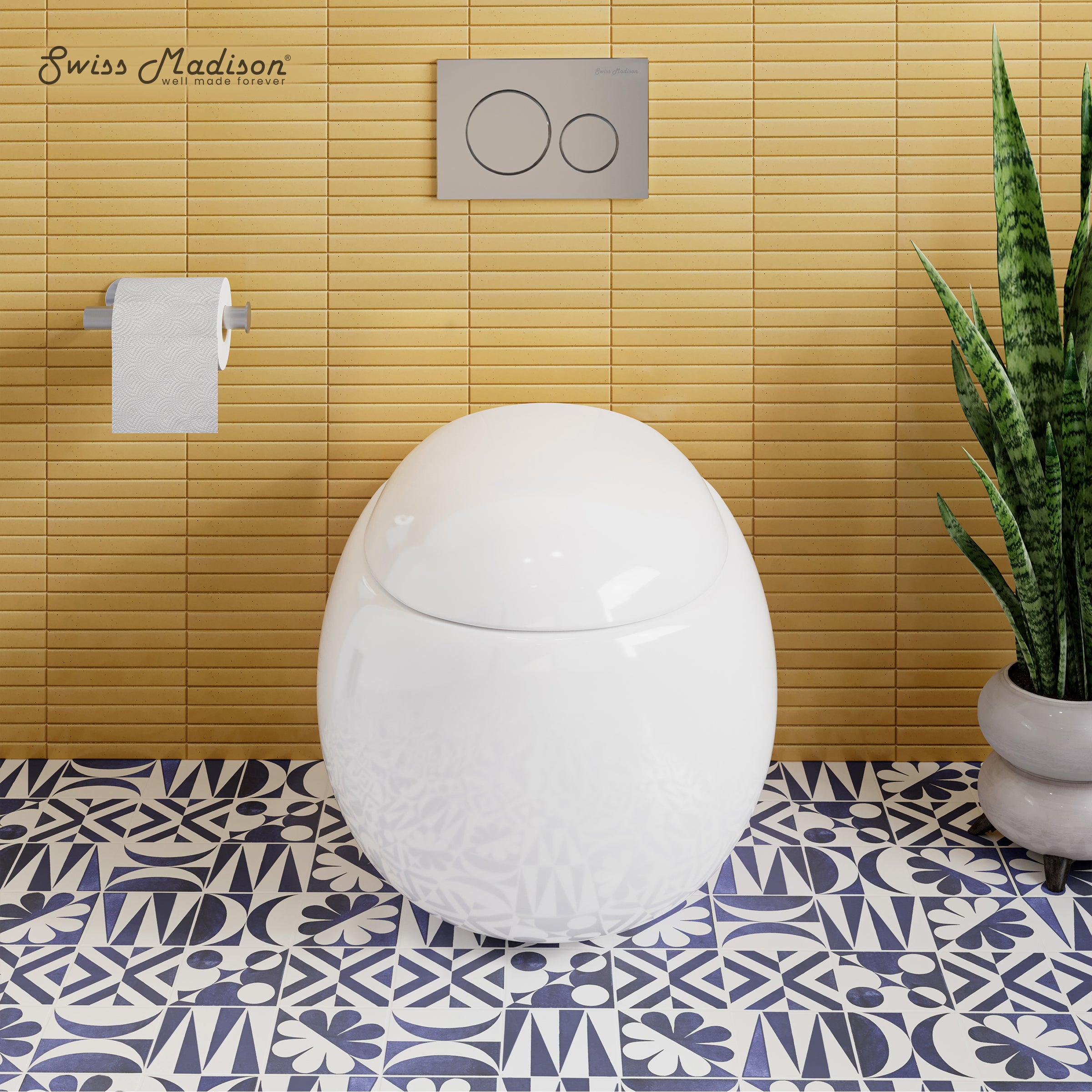 Swiss Madison Plaisir Back to Wall Toilet