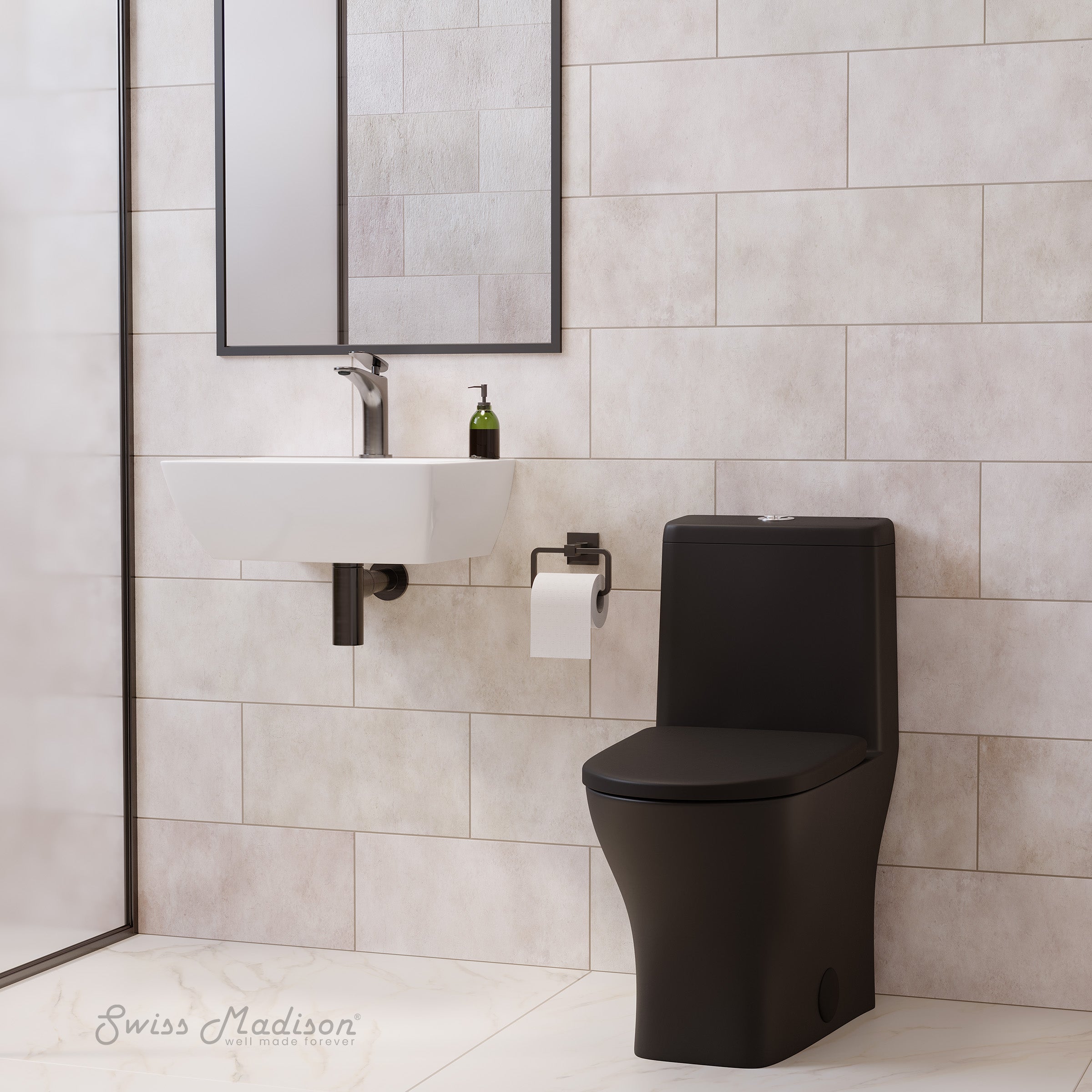 Swiss Madison Sublime II One-Piece 10" Rough-in 1.1/1.6 GPF Dual Top Flush Round Compact Toilet