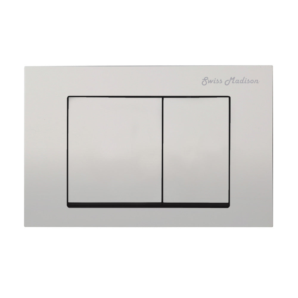 Swiss Madison Wall Mount Dual Flush Actuator plate with Square Push Buttons Swiss Madison