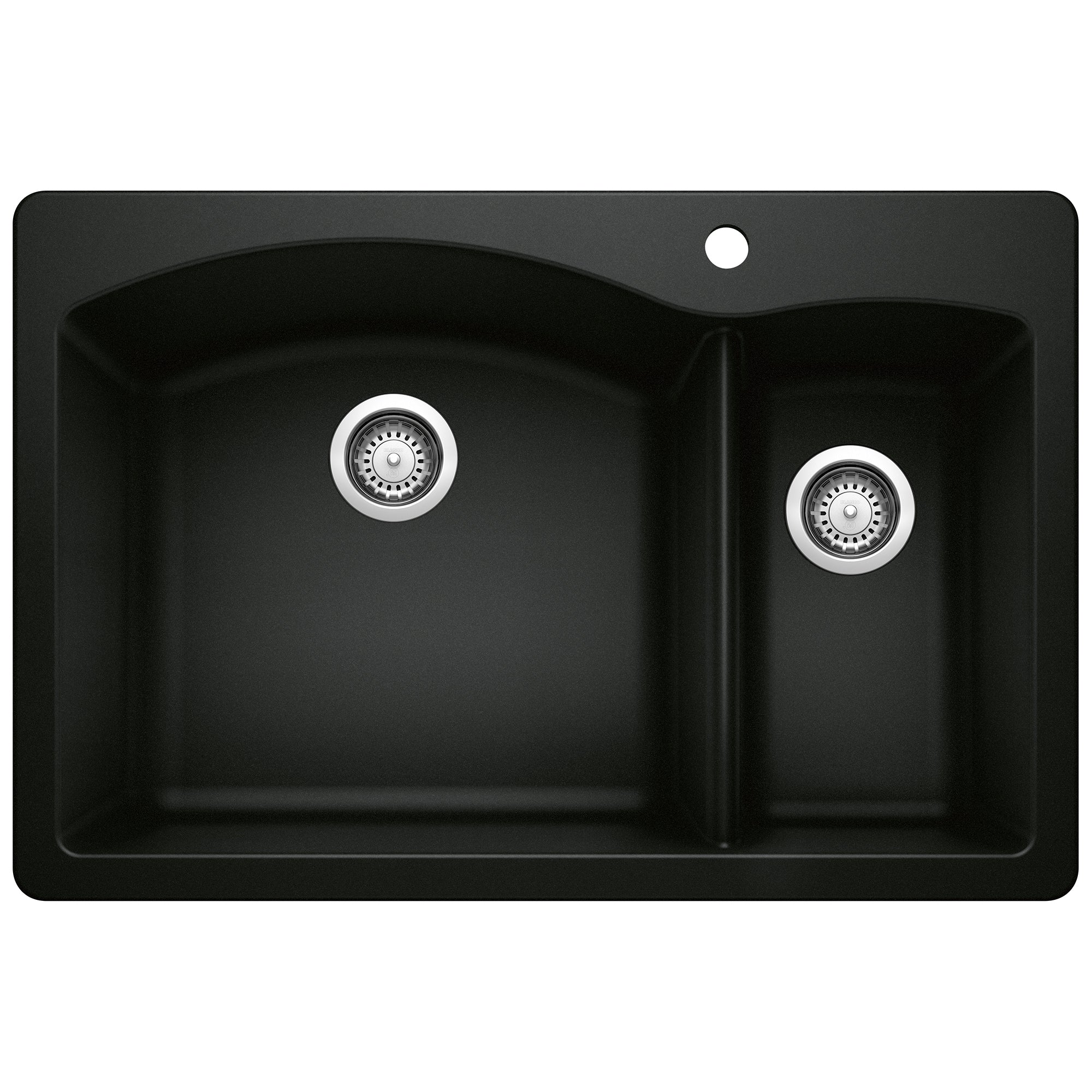Blanco Diamond SILGRANIT 33" 70/30 Double Bowl Dual Mount Kitchen Sink Blanco