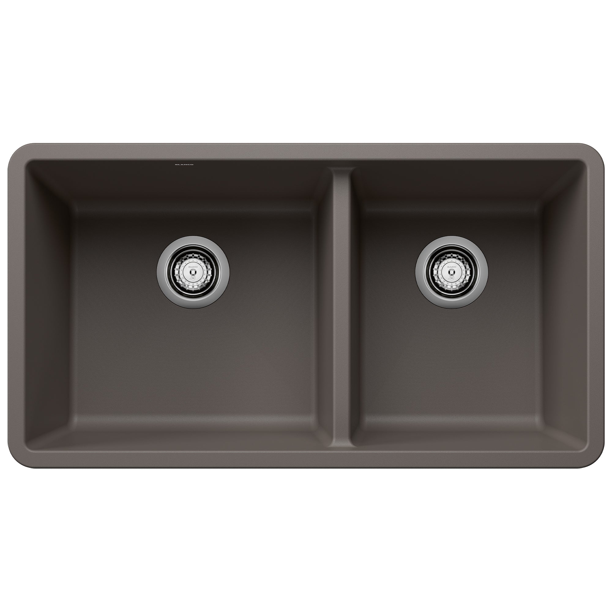 Blanco Precis SILGRANIT 33" 60/40 Double Bowl Undermount Kitchen Sink BLANCO