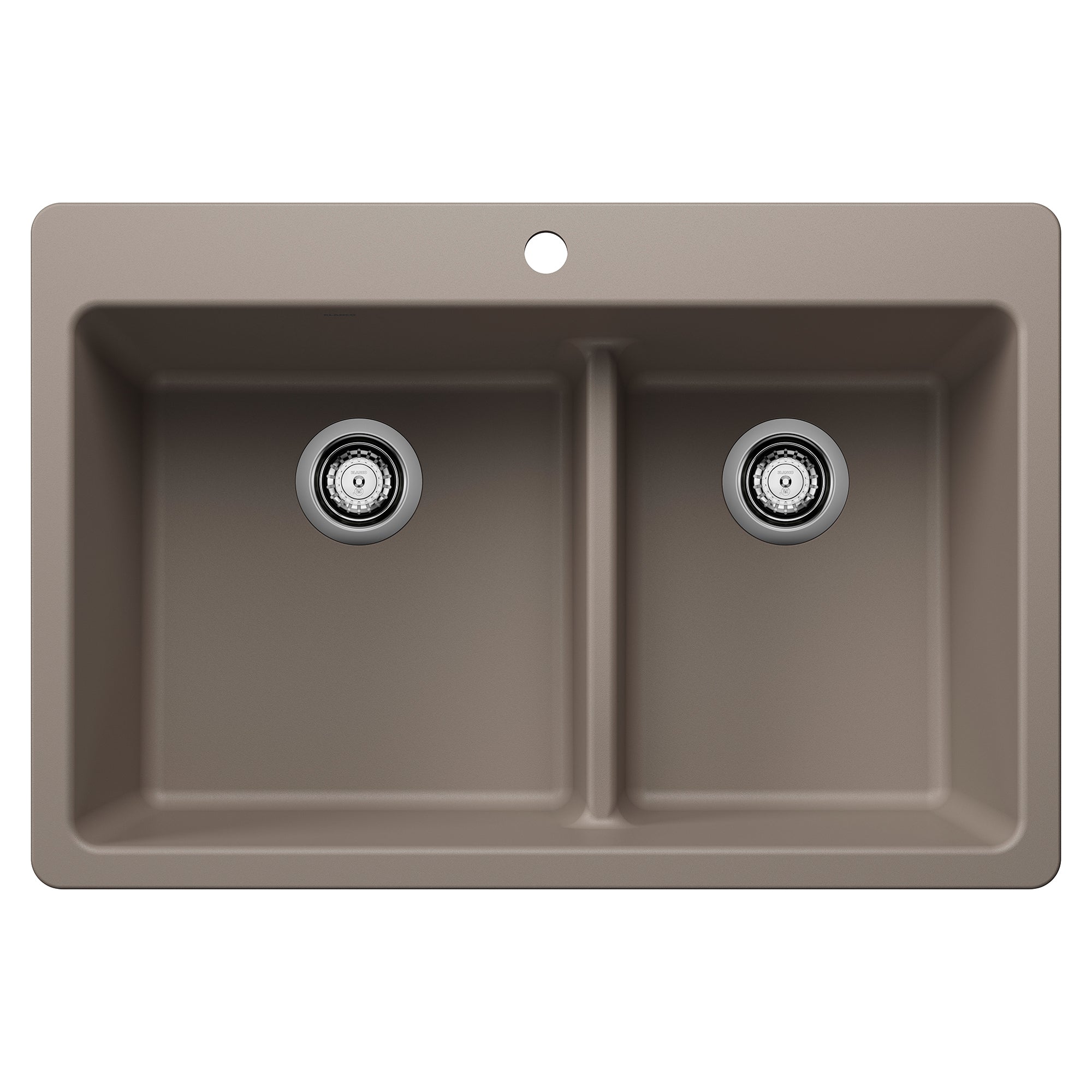 Blanco Liven SILGRANIT 33" 60/40 Double Bowl Dual Mount Kitchen Sink with Low Divide BLANCO