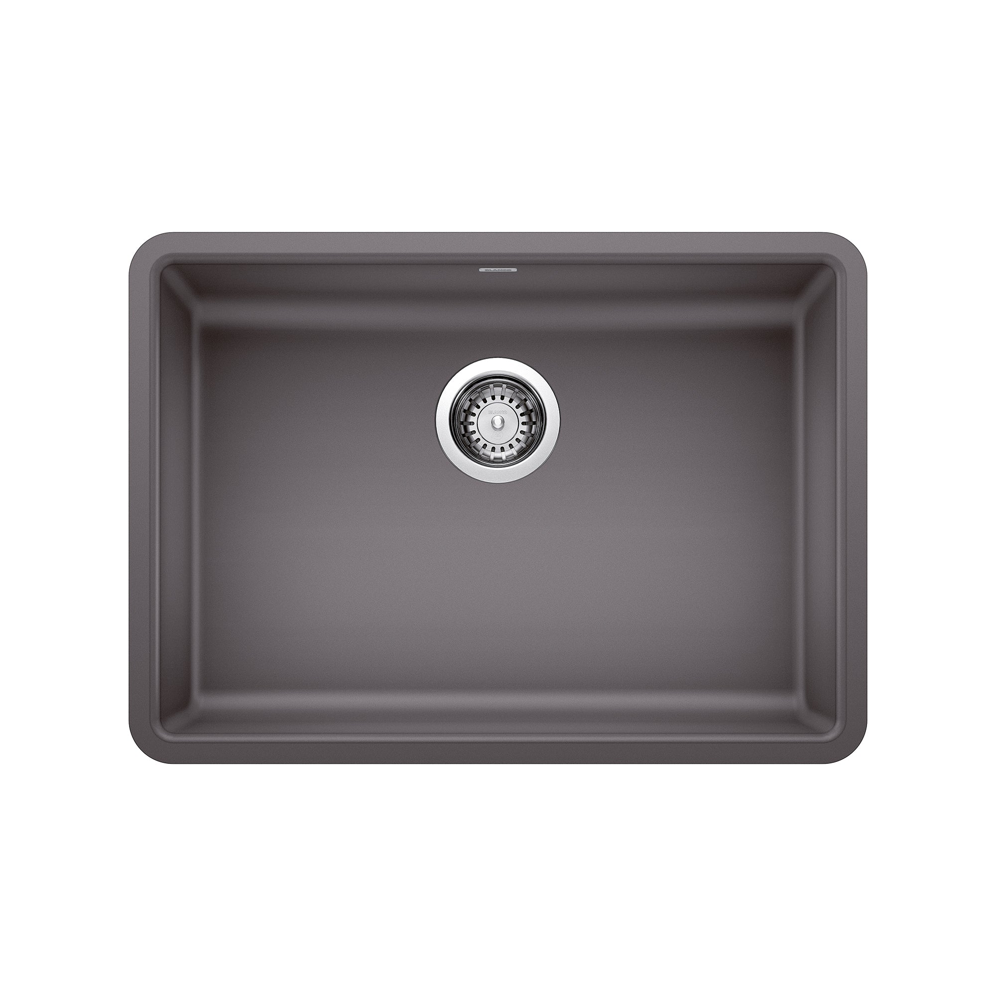 Blanco Precis SILGRANIT 25" ADA Single Bowl Undermount Kitchen Sink Blanco