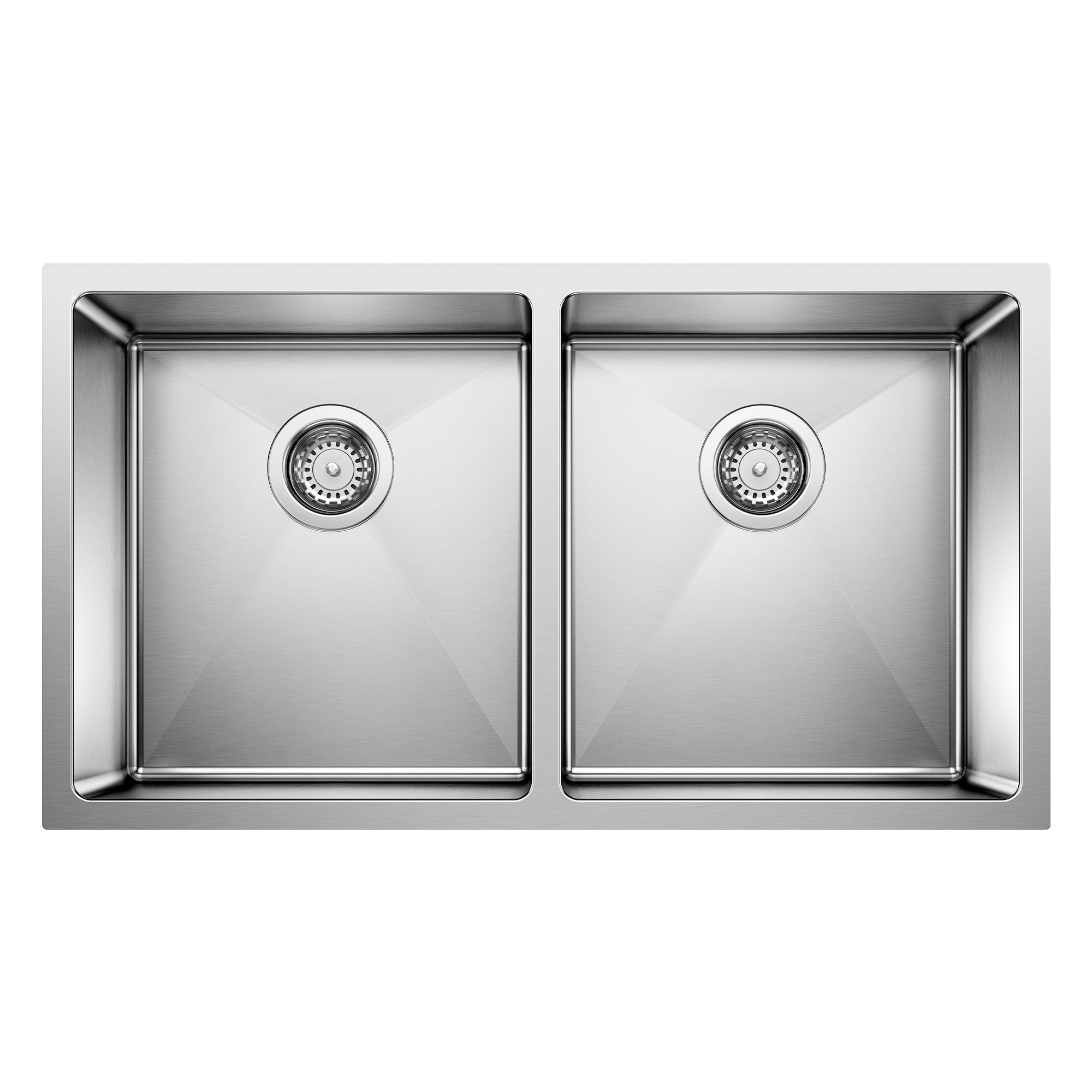 Blanco Quatrus R15 32" 50/50 Double Bowl Undermount Stainless Steel Kitchen Sink BLANCO