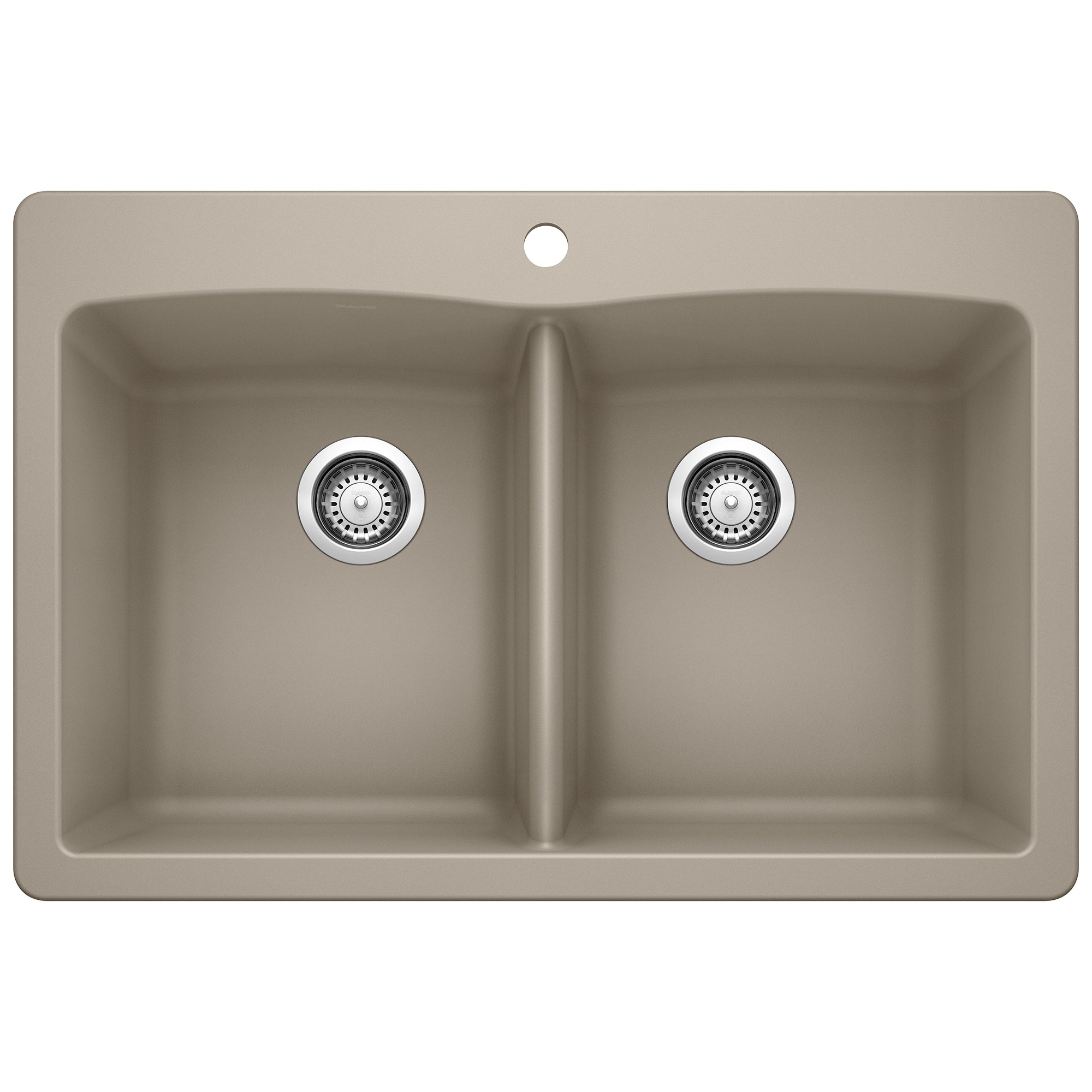 Blanco Diamond SILGRANIT 33" 50/50 Double Bowl Dual Mount Kitchen Sink Blanco