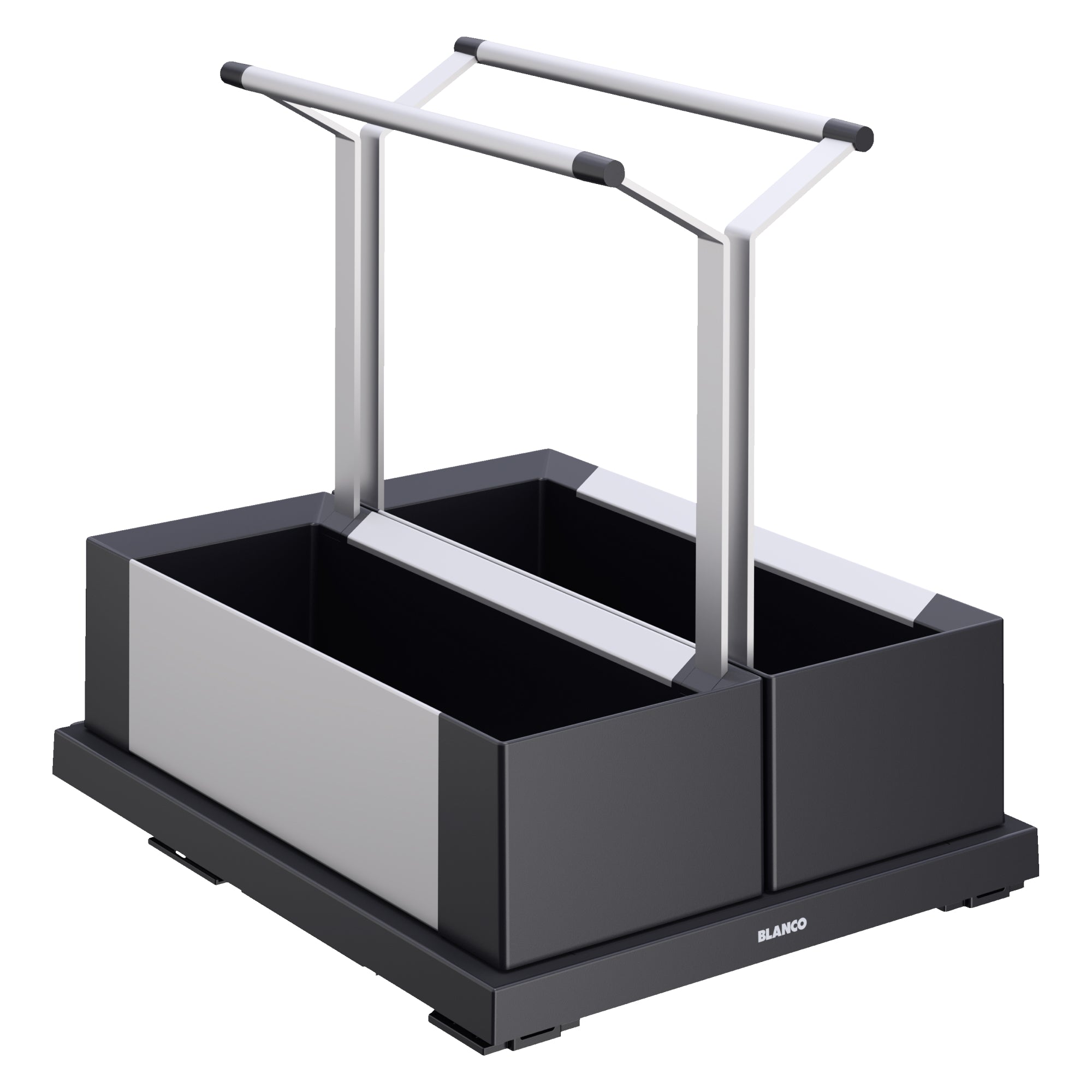Blanco Under Kitchen Sink Cabinet Storage Caddy - Double BLANCO