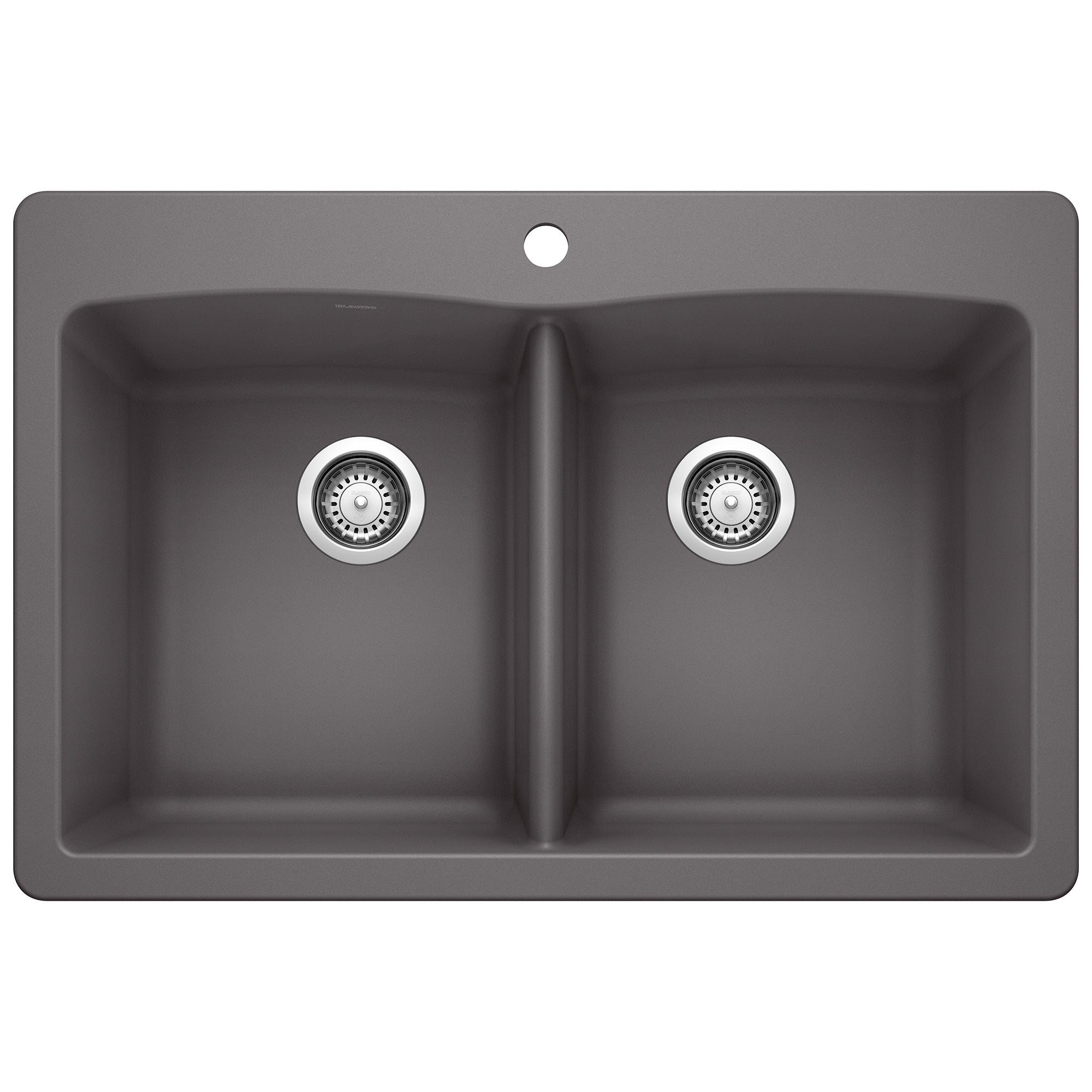 Blanco Diamond SILGRANIT 33" 50/50 Double Bowl Dual Mount Kitchen Sink Blanco
