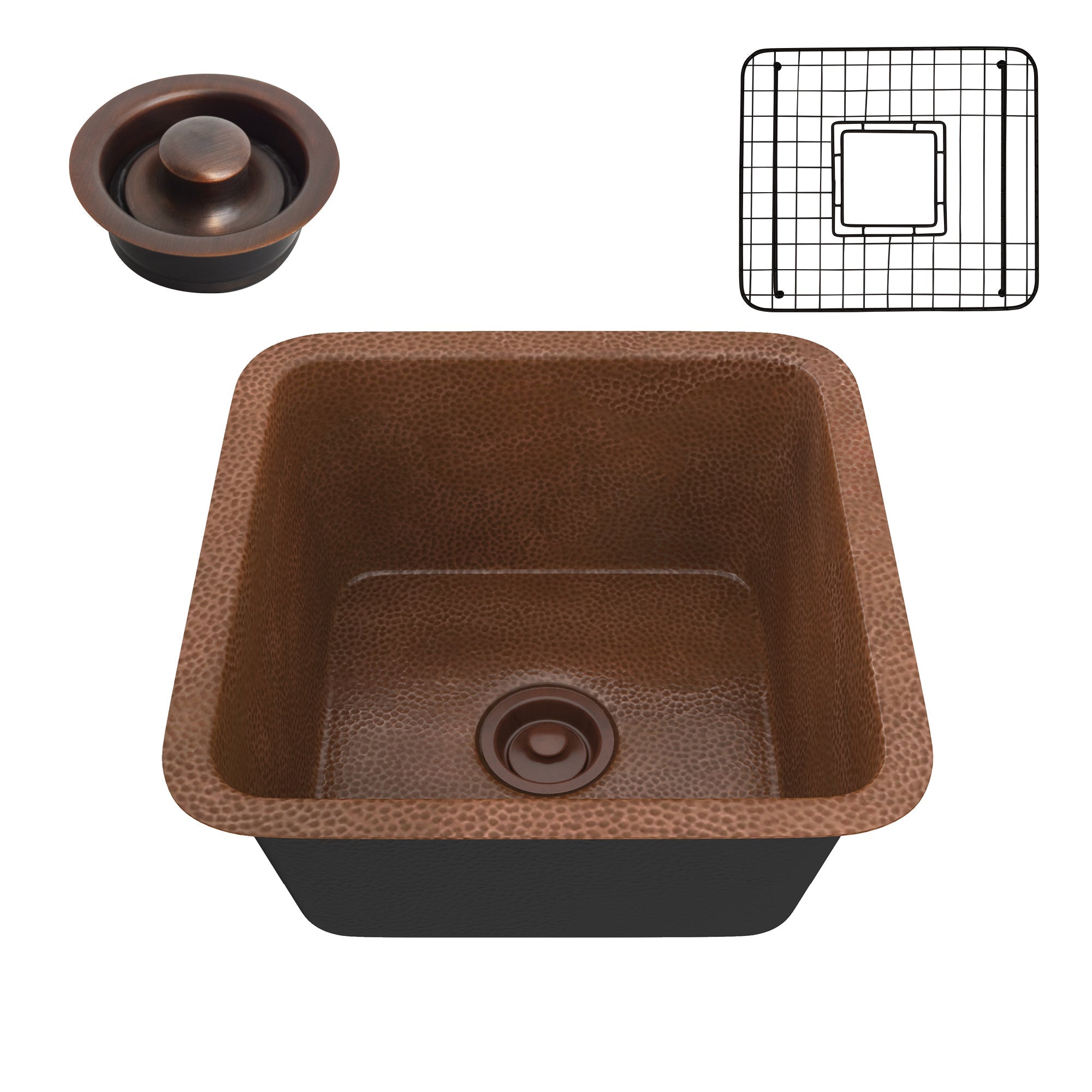 ANZZI Illyrian Drop-in Handmade Copper 16 in. 0-Hole Single Bowl Kitchen Sink ANZZI