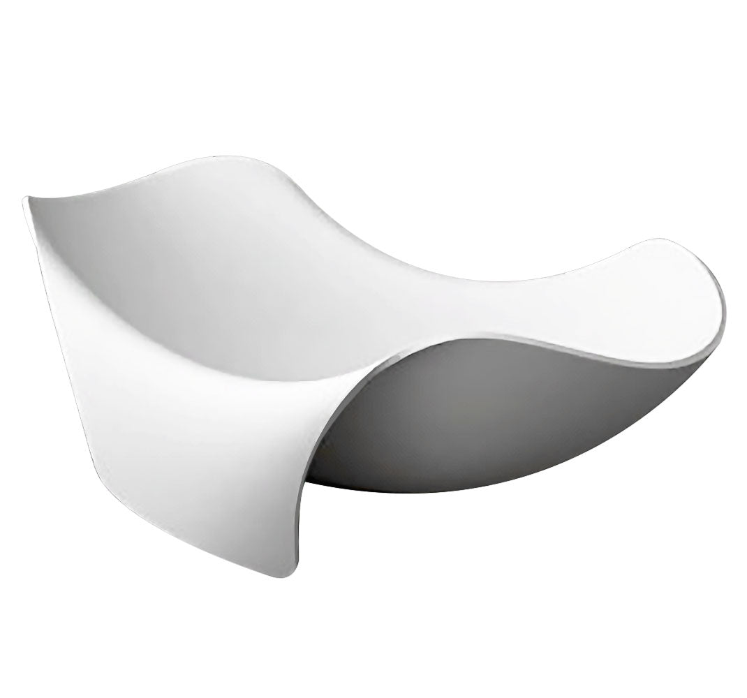 ANZZI Cielo 6.5 ft. Solid Surface Center Drain Freestanding Bathtub ANZZI