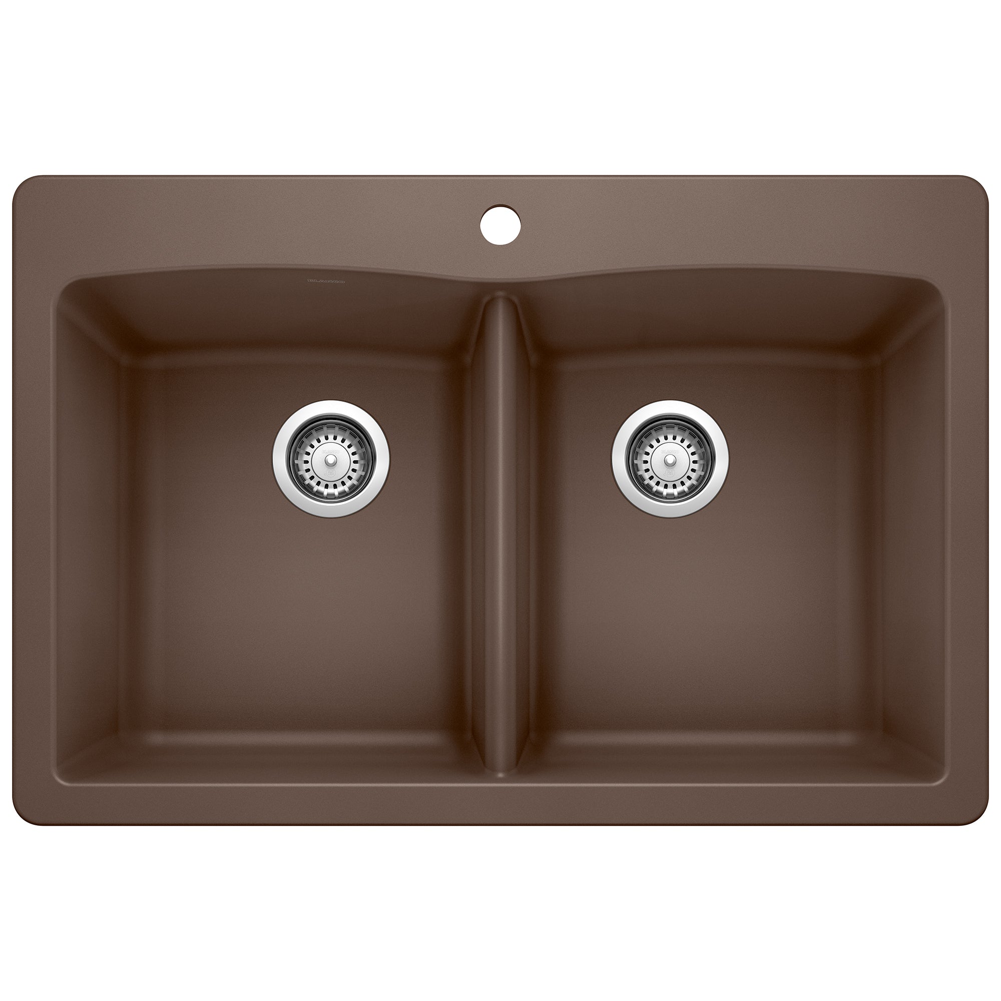Blanco Diamond SILGRANIT 33" 50/50 Double Bowl Dual Mount Kitchen Sink Blanco