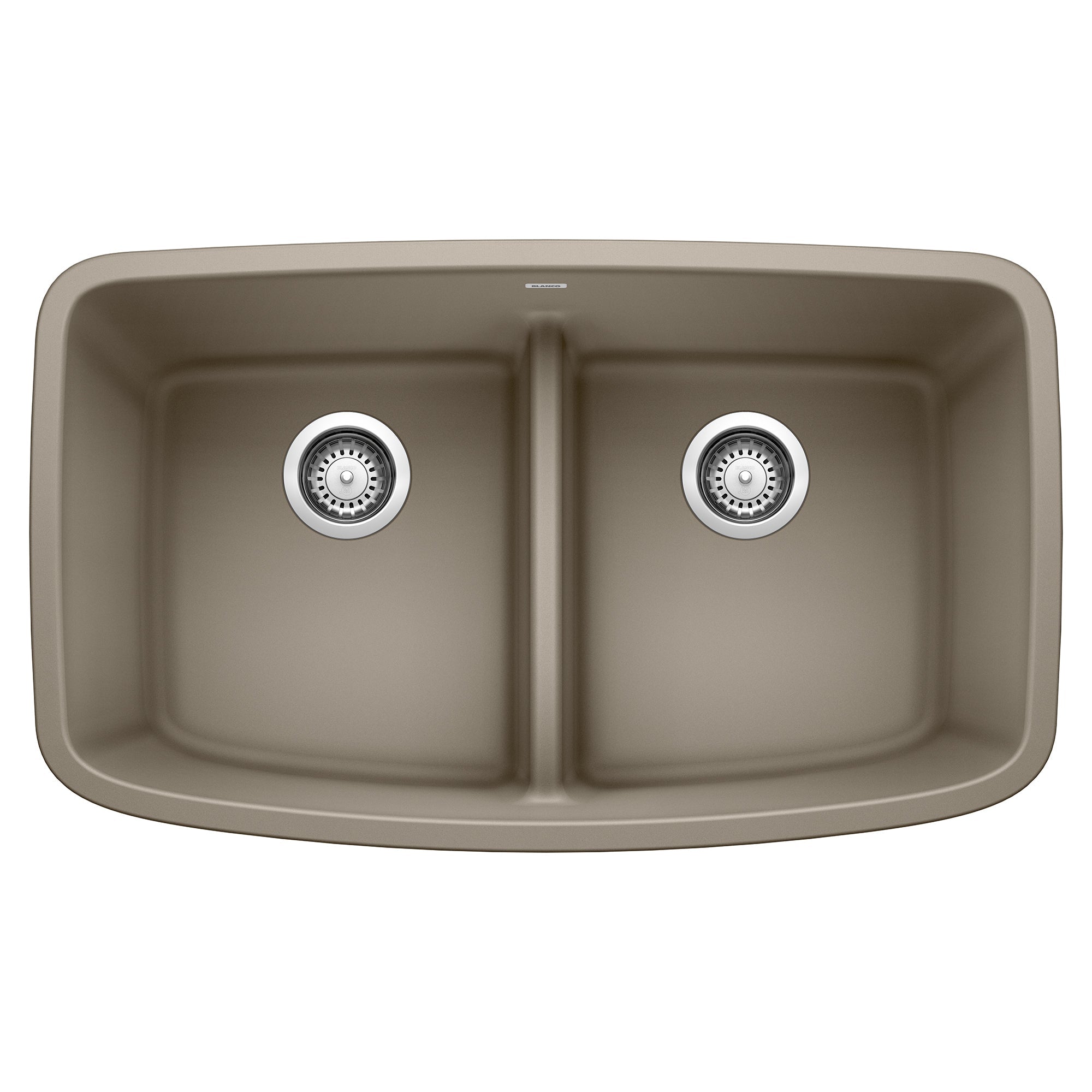 Blanco Valea SILGRANIT 32" 50/50 Double Bowl Undermount Kitchen Sink with Low Divide BLANCO