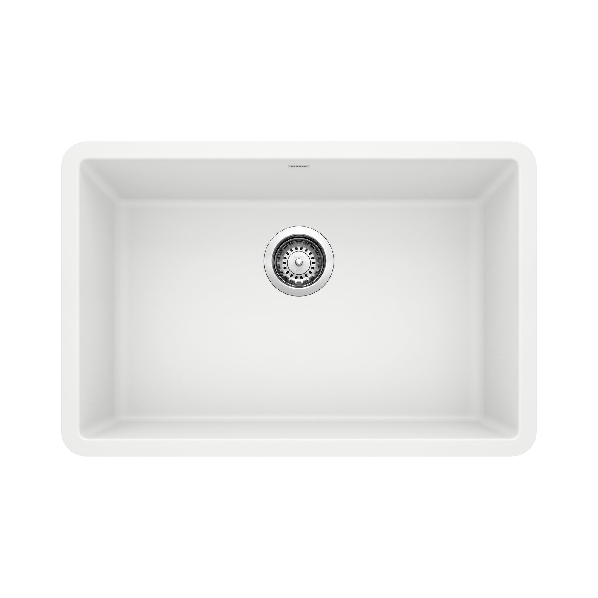 Blanco Precis SILGRANIT 27" Single Bowl Undermount Kitchen Sink Blanco