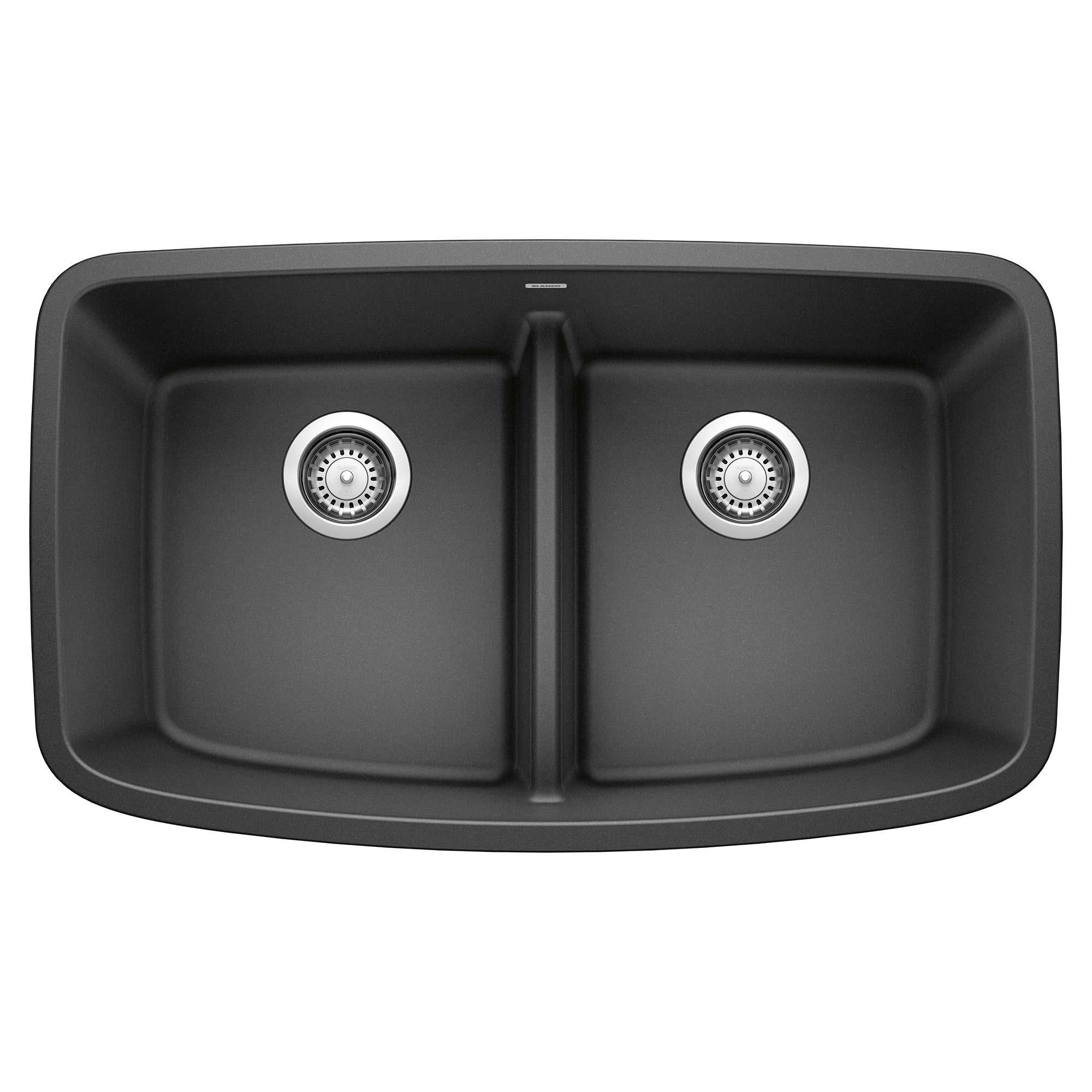 Blanco Valea SILGRANIT 32" 50/50 Double Bowl Undermount Kitchen Sink with Low Divide BLANCO