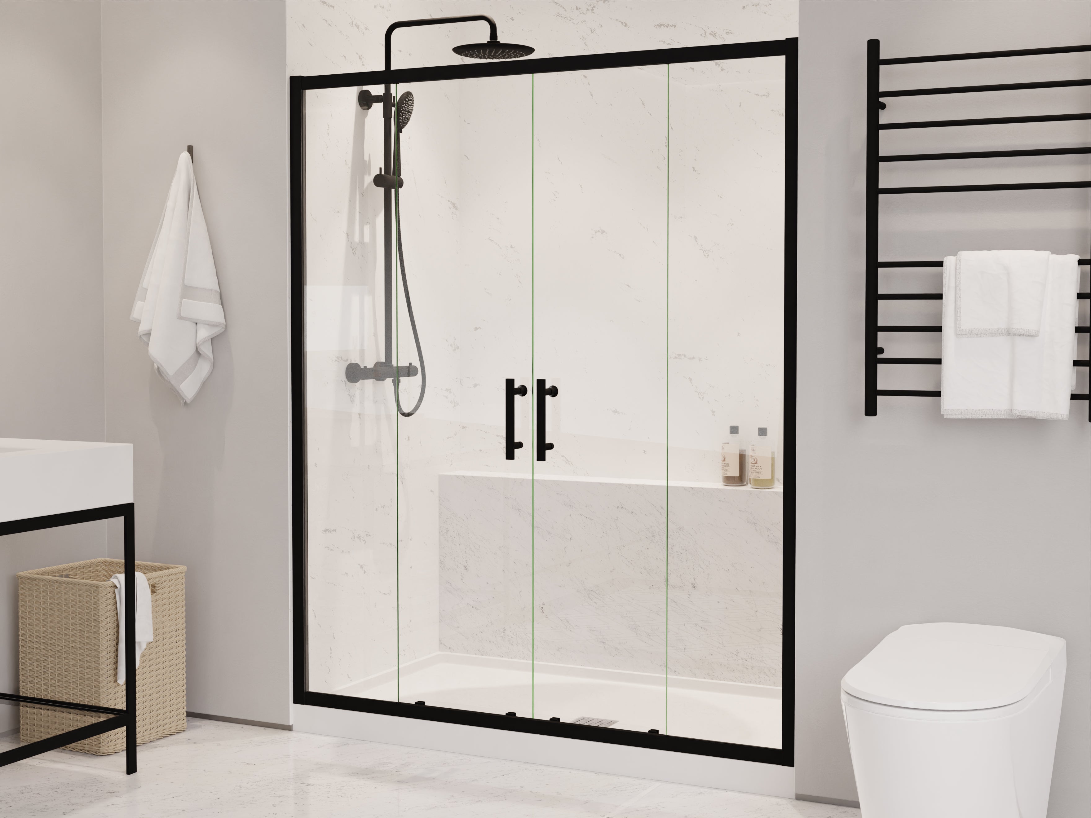 ANZZI Enchant 70-in. x 60.4-in. Framed Sliding Shower Door ANZZI