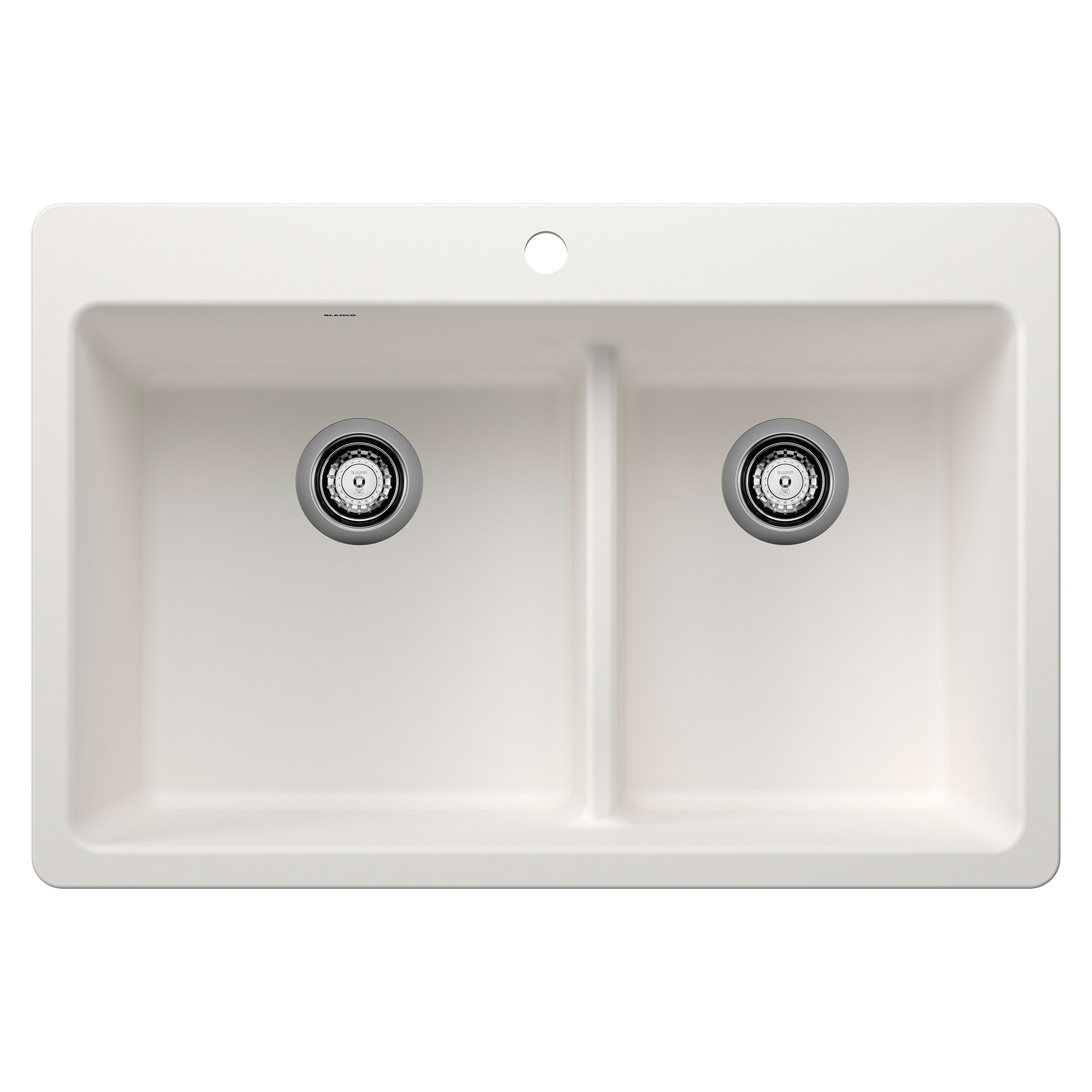 Blanco Liven SILGRANIT 33" 60/40 Double Bowl Dual Mount Kitchen Sink with Low Divide BLANCO