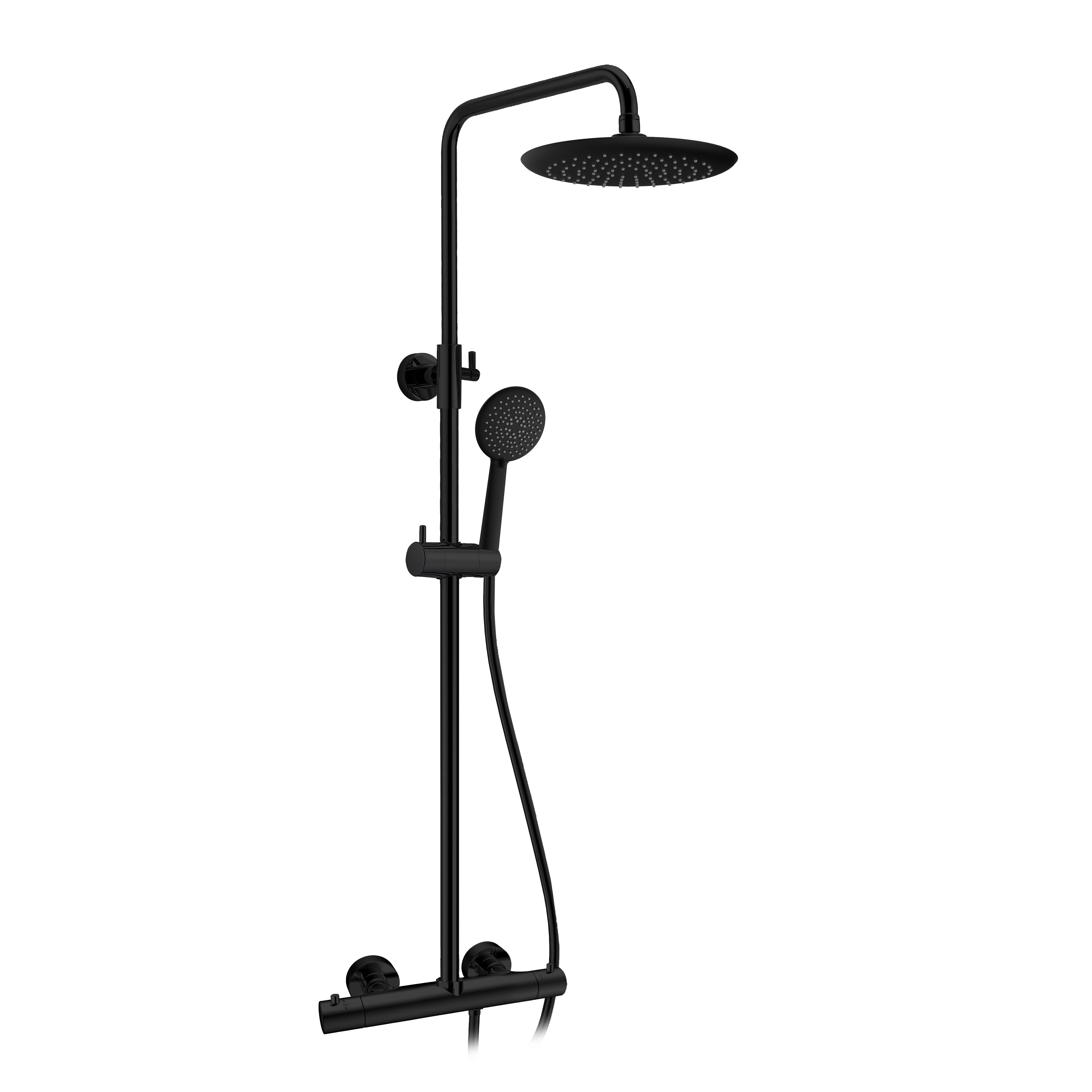 ANZZI Heavy Rainfall Stainless Steel Shower Bar with Hand Sprayer ANZZI