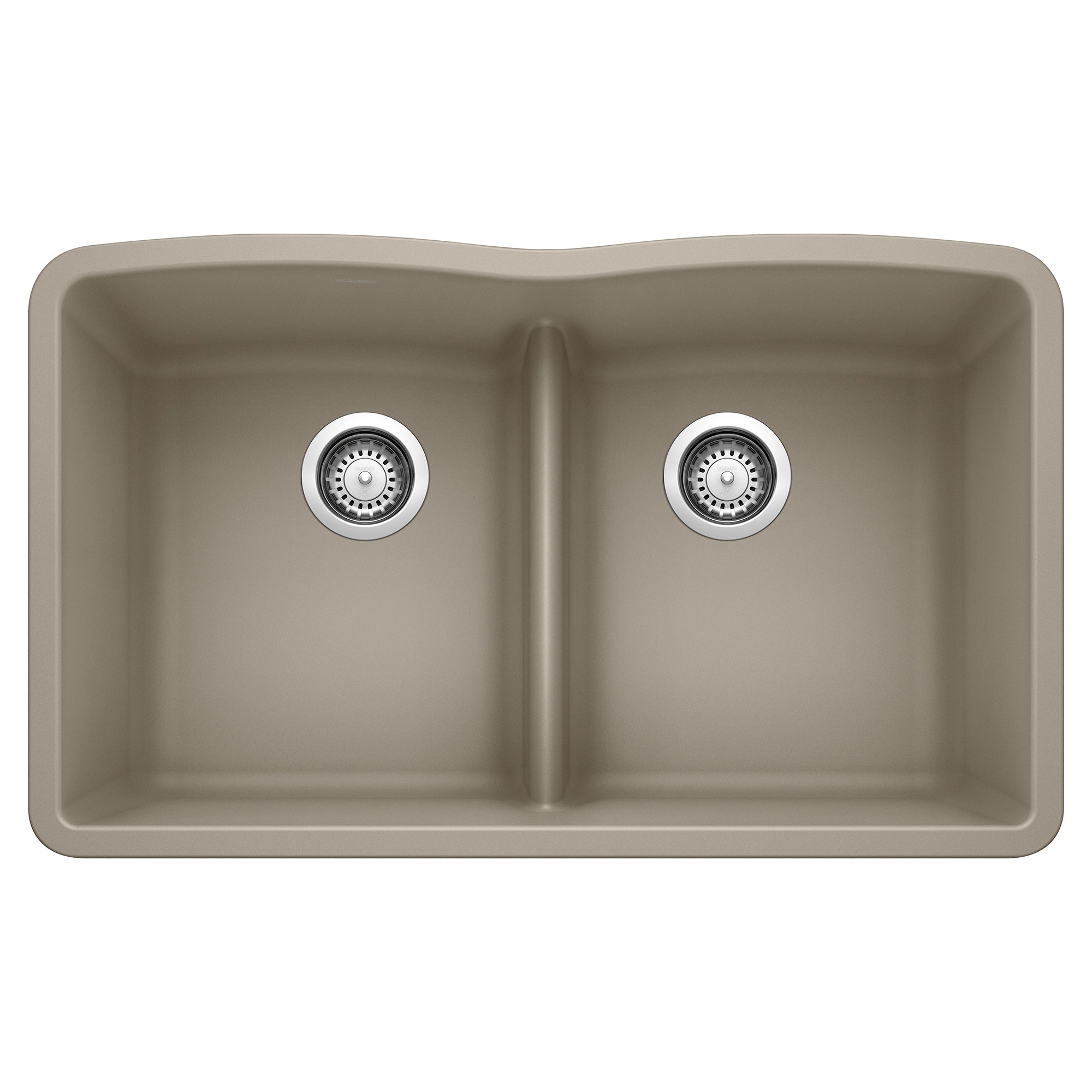 Blanco Diamond SILGRANIT 32" 50/50 Double Bowl Undermount Kitchen Sink with Low Divide Blanco