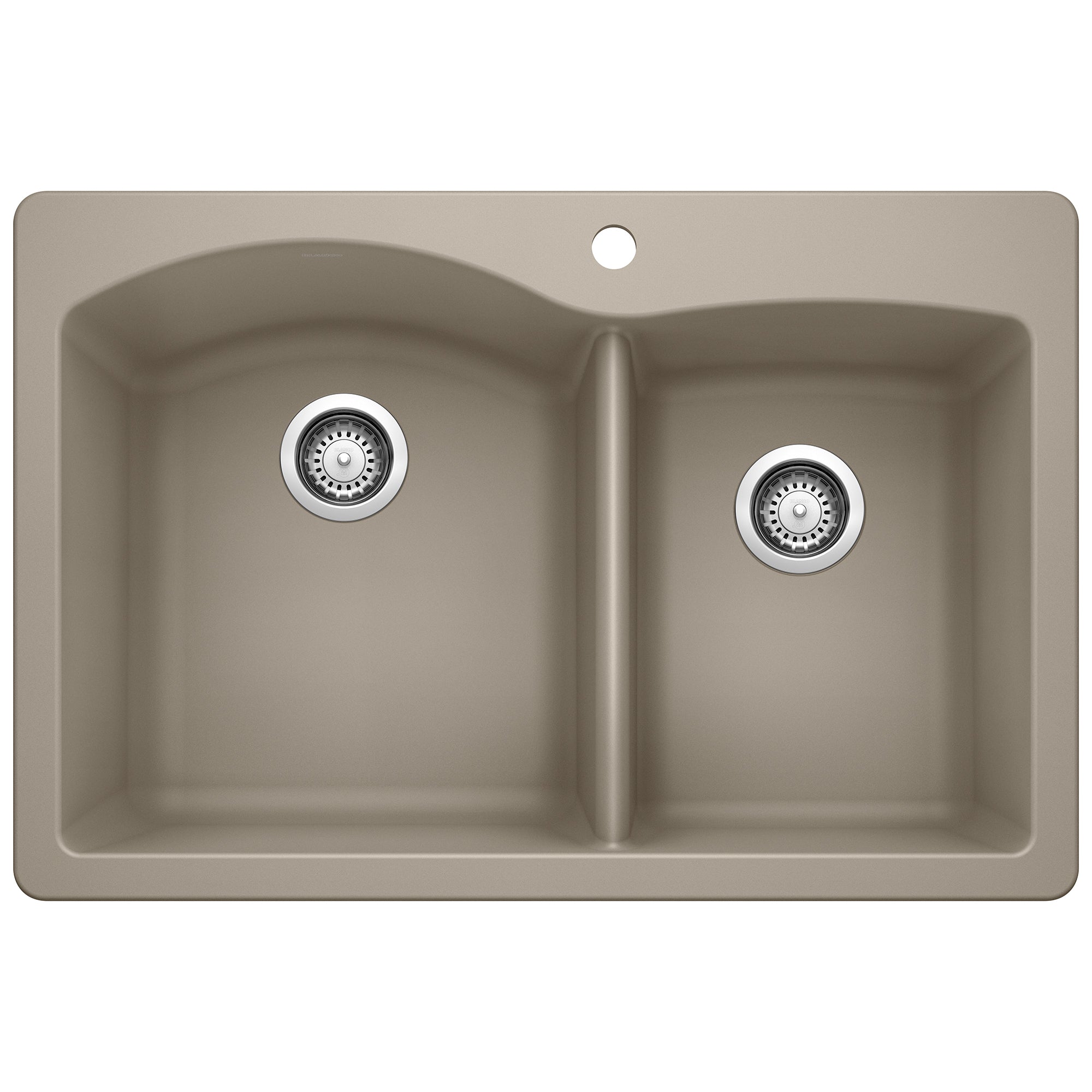 Blanco Diamond SILGRANIT 33" 60/40 Double Bowl Dual Mount Kitchen Sink BLANCO