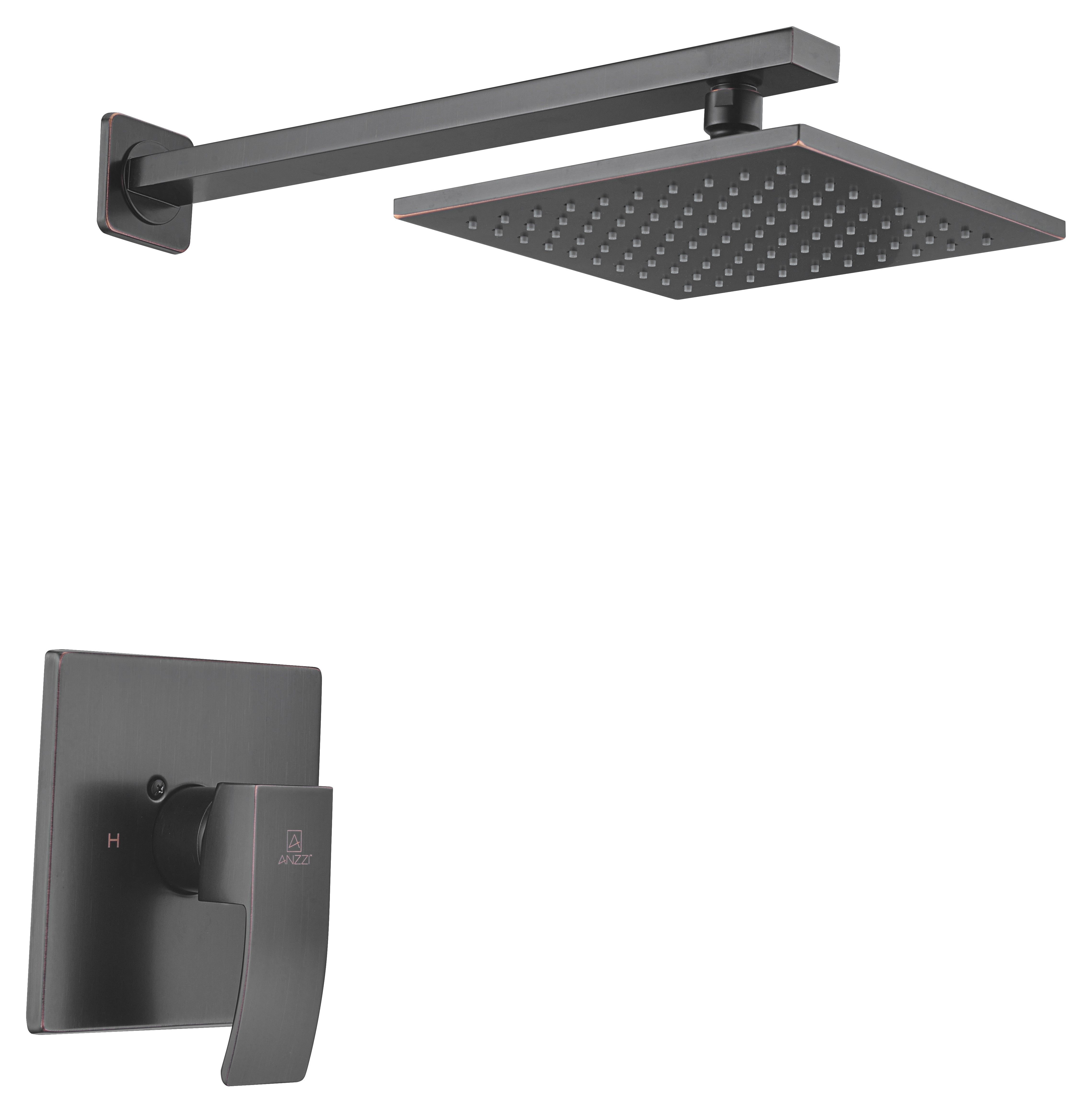 ANZZI Viace Series 1-Spray 12.55 in. Fixed Showerhead ANZZI