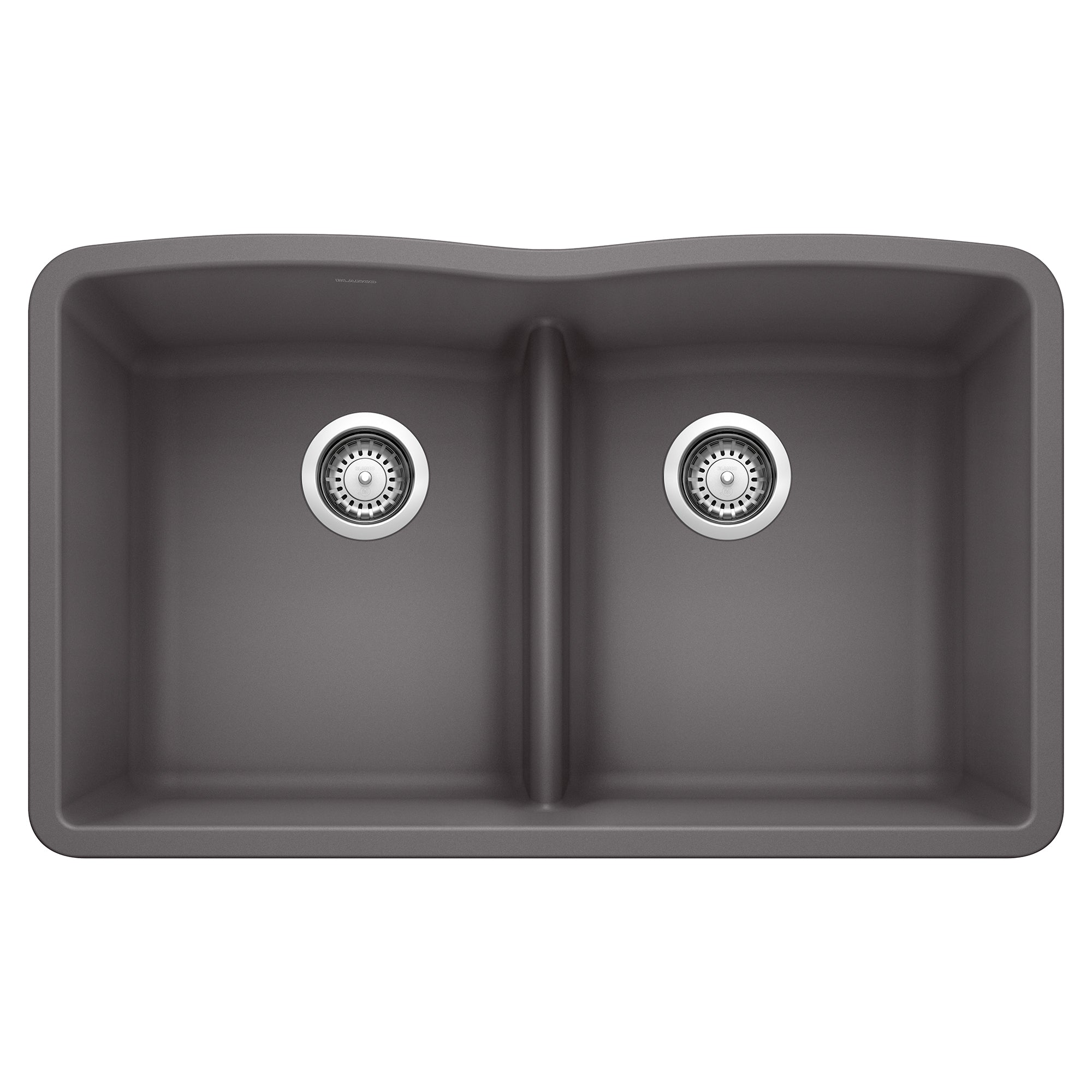 Blanco Diamond SILGRANIT 32" 50/50 Double Bowl Undermount Kitchen Sink with Low Divide Blanco