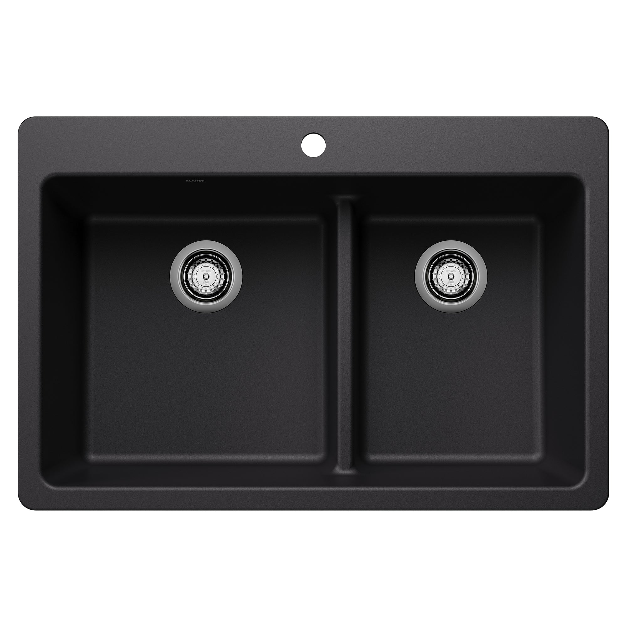 Blanco Liven SILGRANIT 33" 60/40 Double Bowl Dual Mount Kitchen Sink with Low Divide Blanco