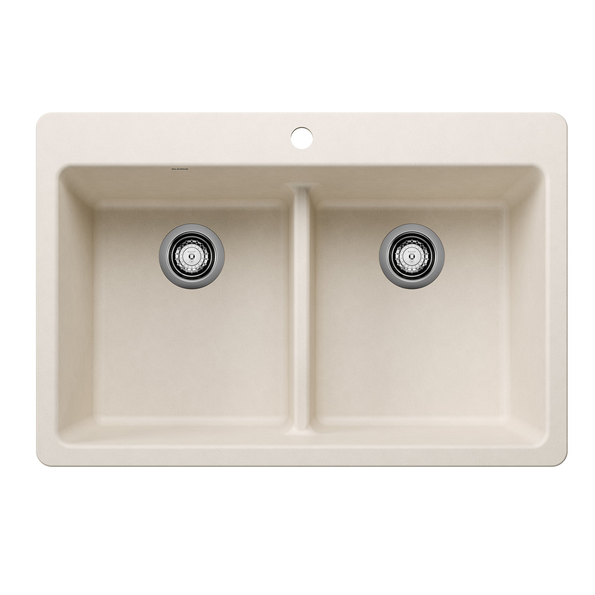 Blanco Liven SILGRANIT 33" 50/50 Double Bowl Dual Mount Kitchen Sink with Low Divide Blanco