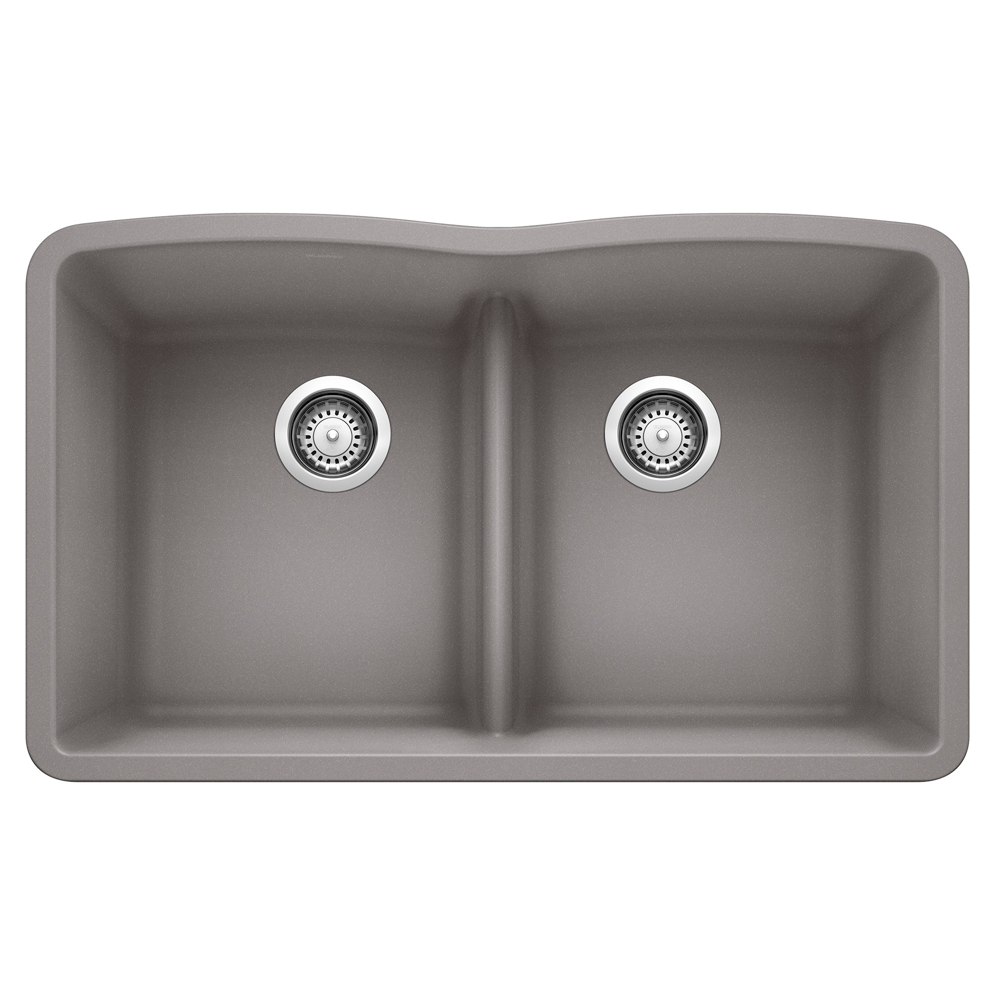 Blanco Diamond SILGRANIT 32" 50/50 Double Bowl Undermount Kitchen Sink with Low Divide Blanco